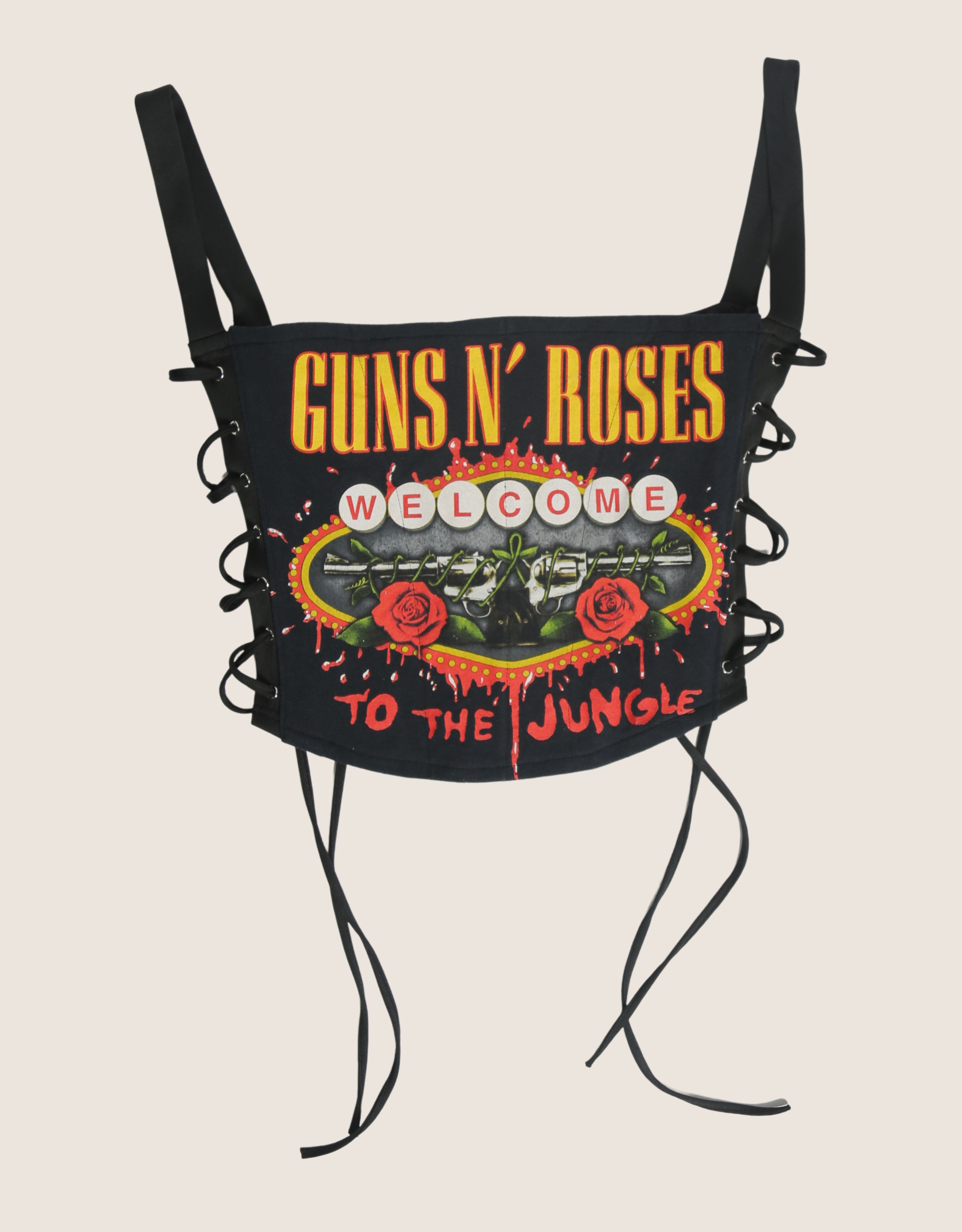 Gun n Roses side lace full length corset (XL)