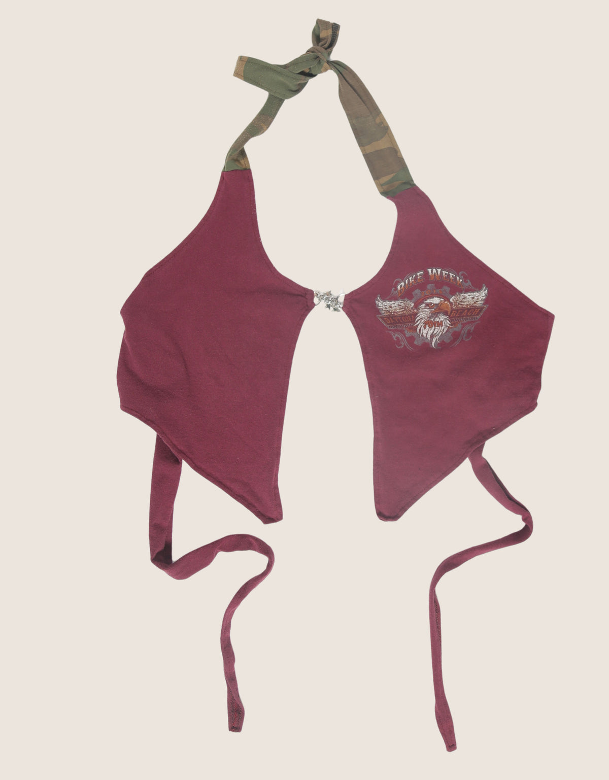 bike week charm front halter top