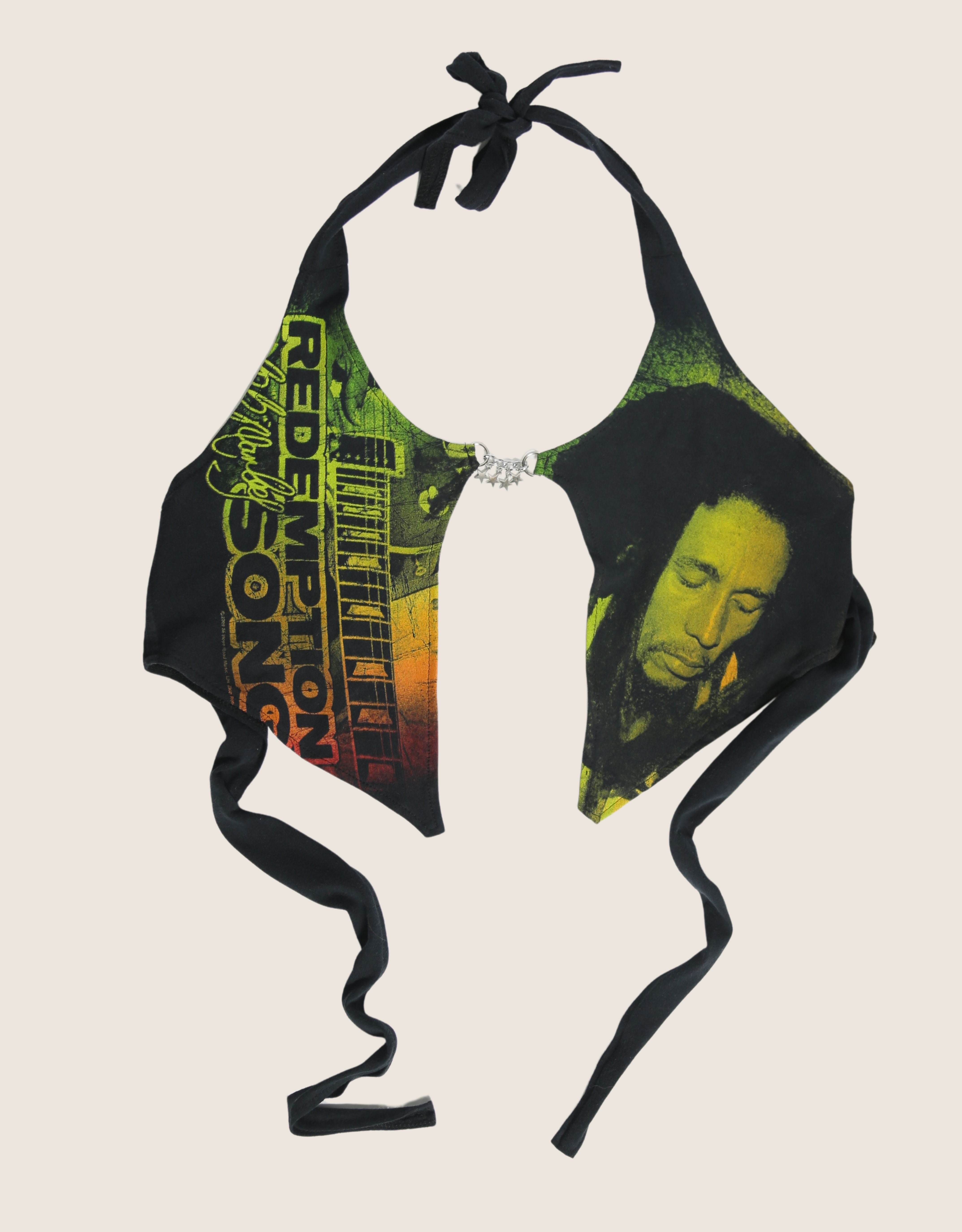bob marley charm front halter top