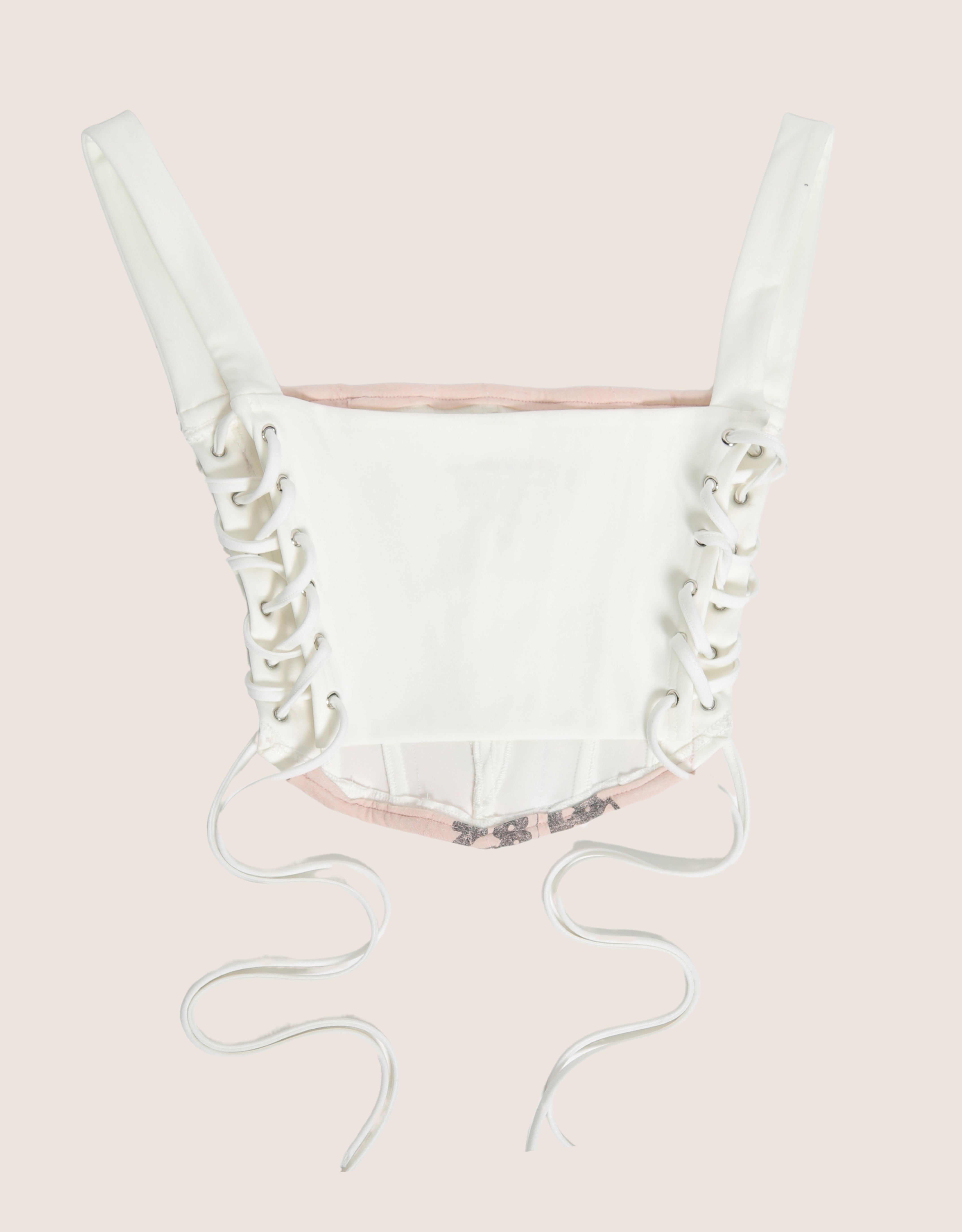 rolling stones side lace cropped corset (S)