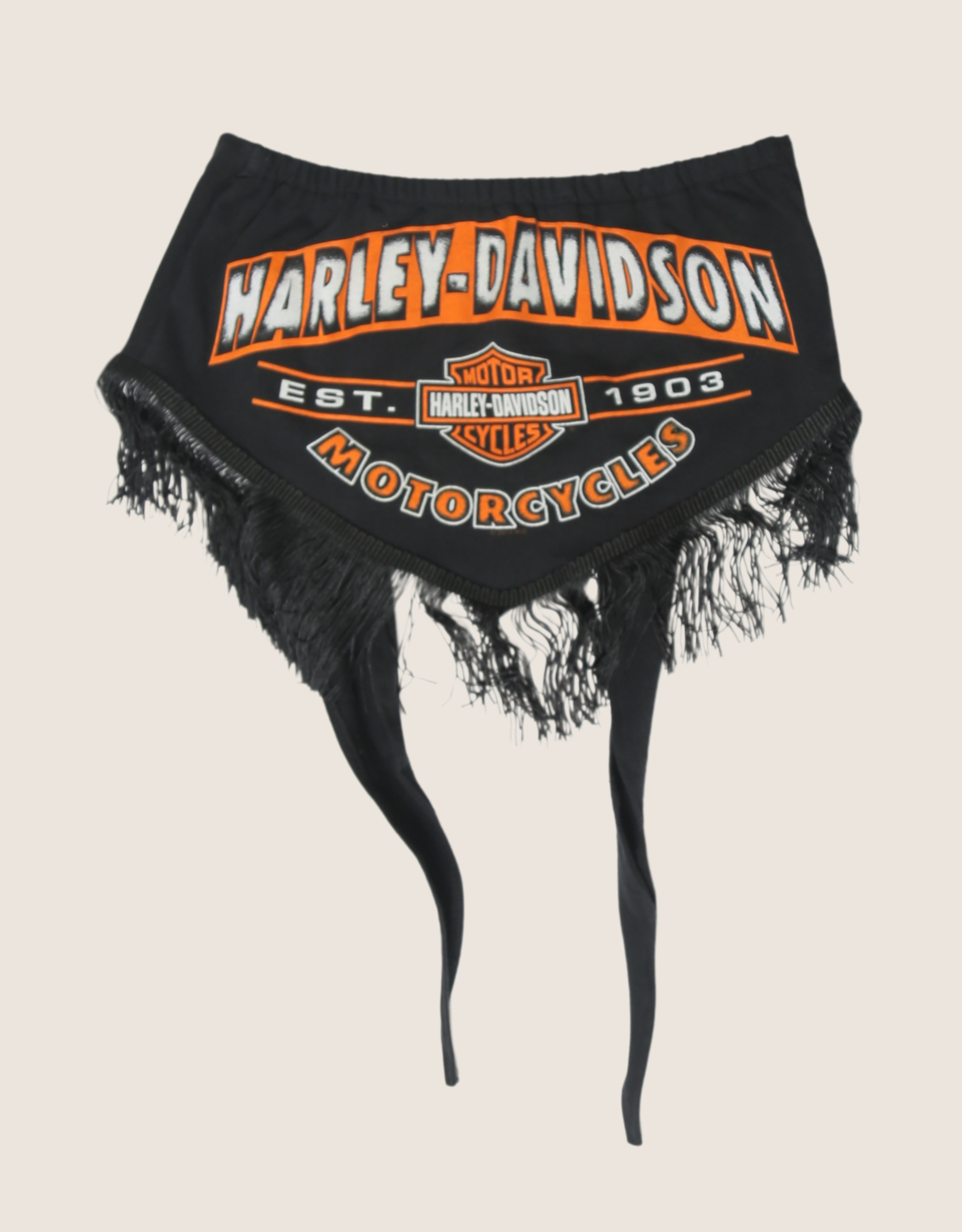 harley 1903 fringe tie back tube top (m/l)