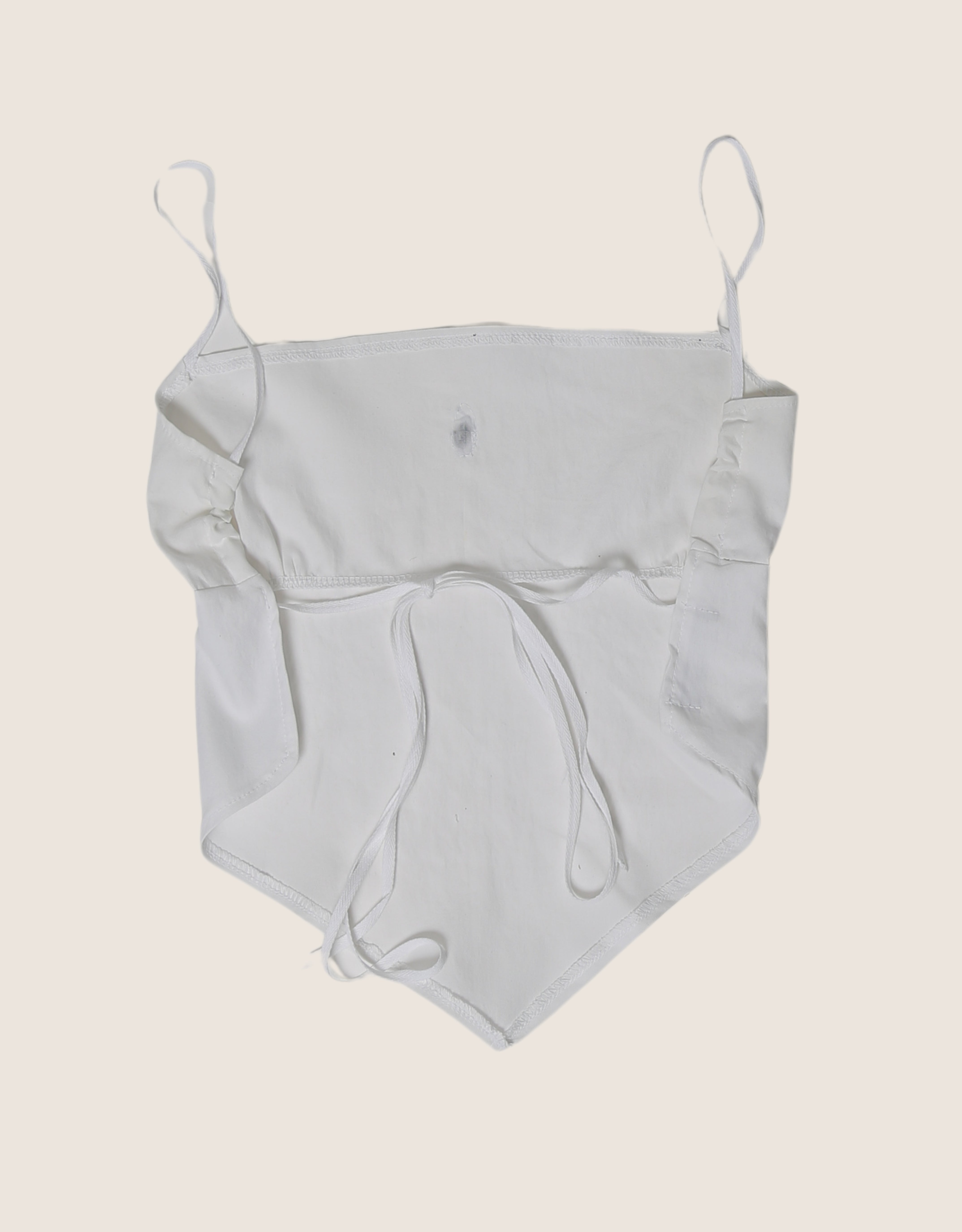 polo white reworked backless top (s)
