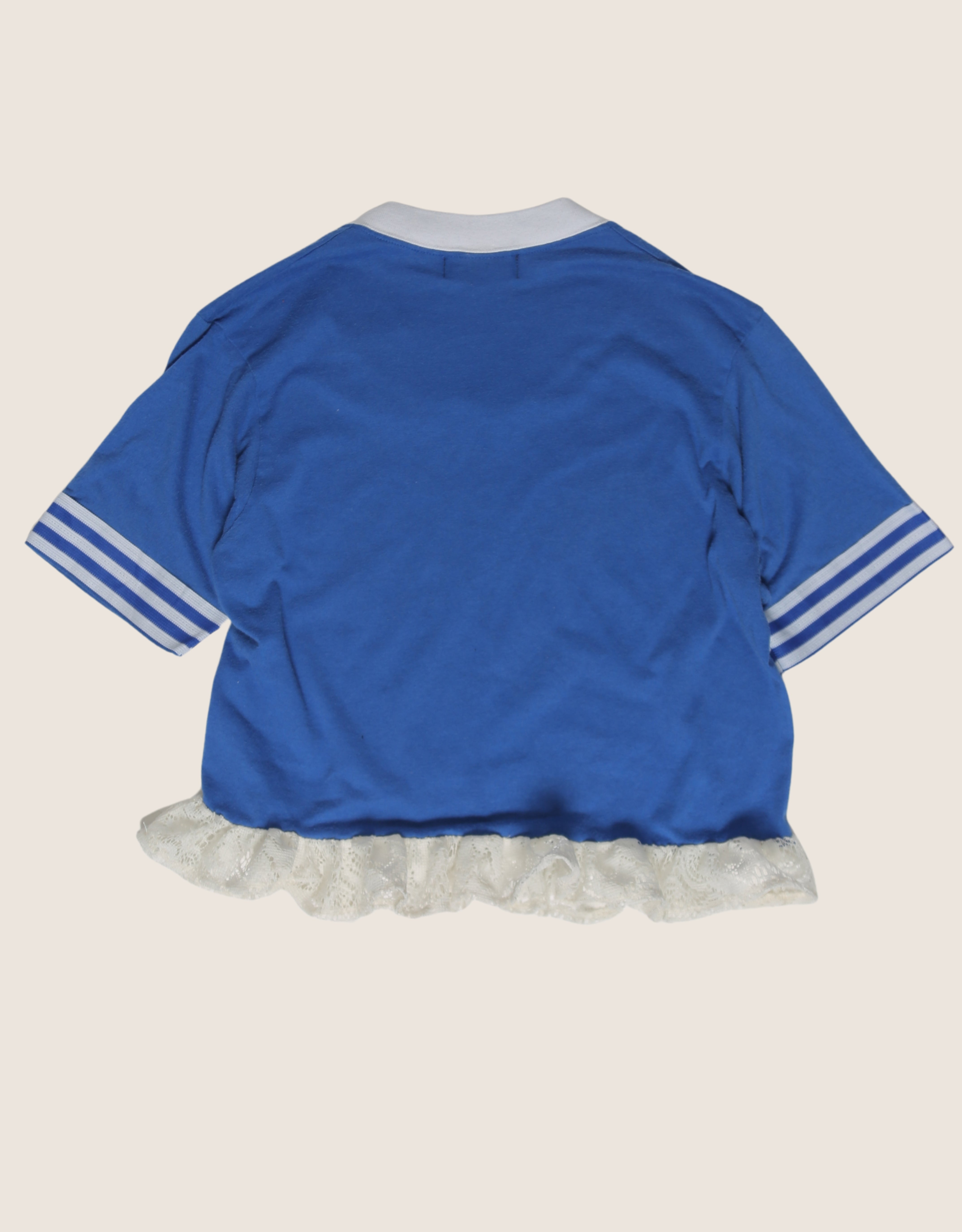 falcons reworked lace ruffle hem tee
