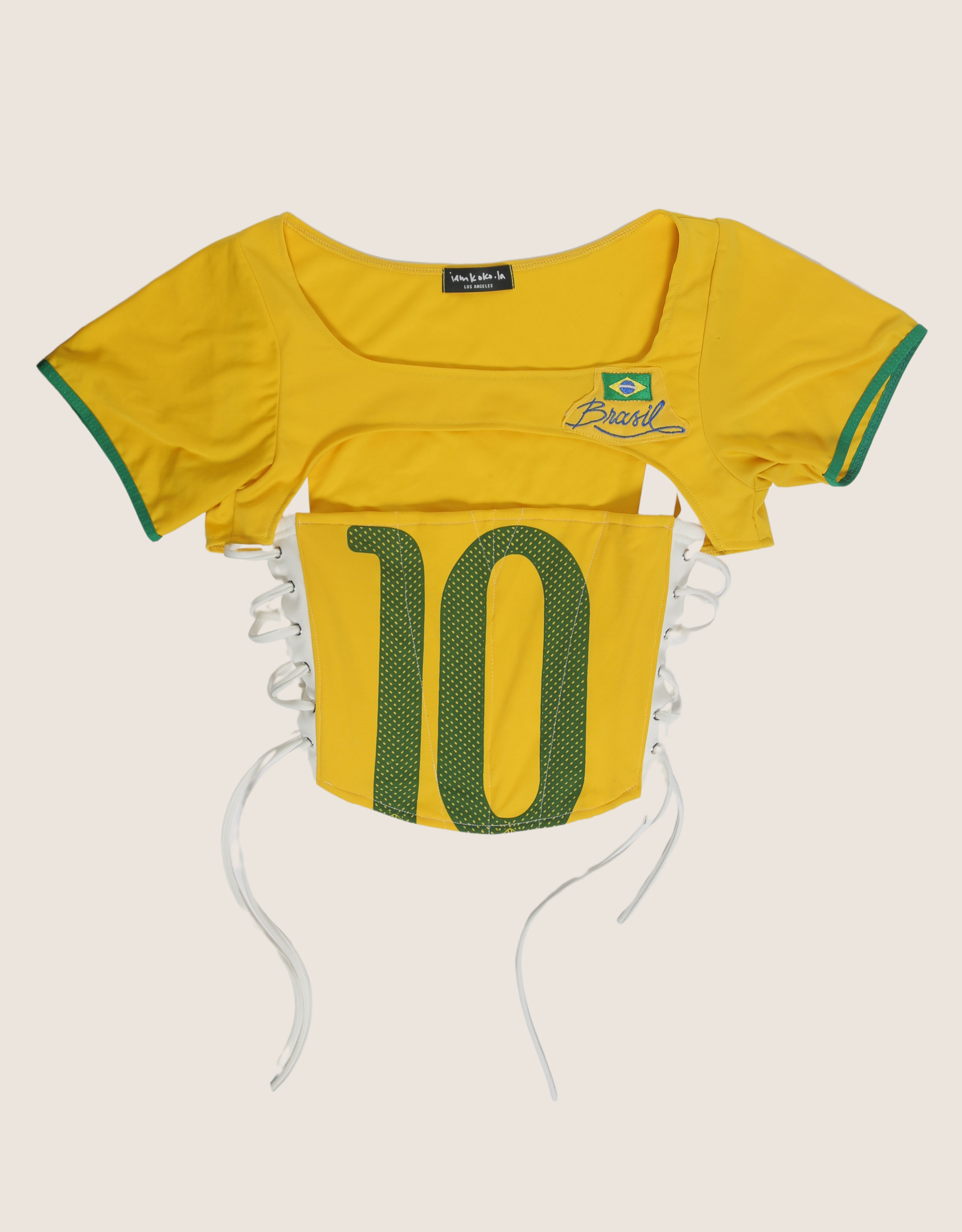 Brazil reworked cropped corset with matching shrug (M)