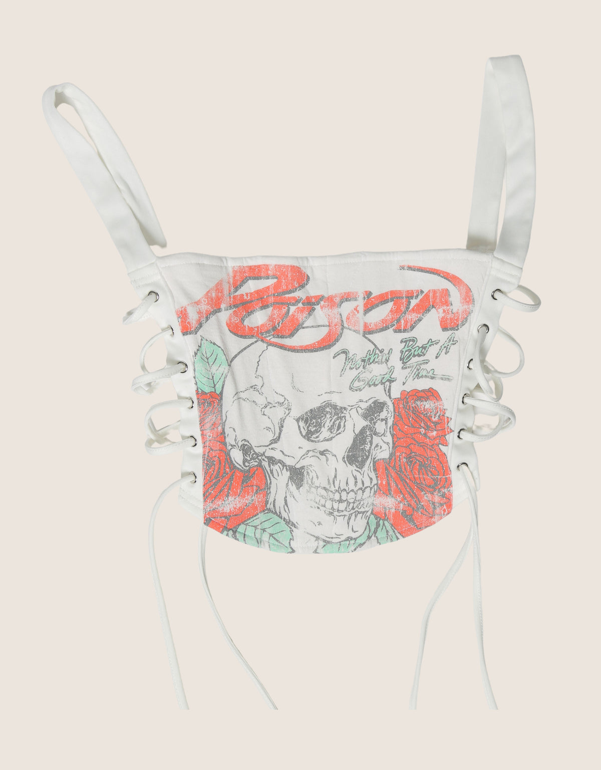 poison side lace cropped corset (S)