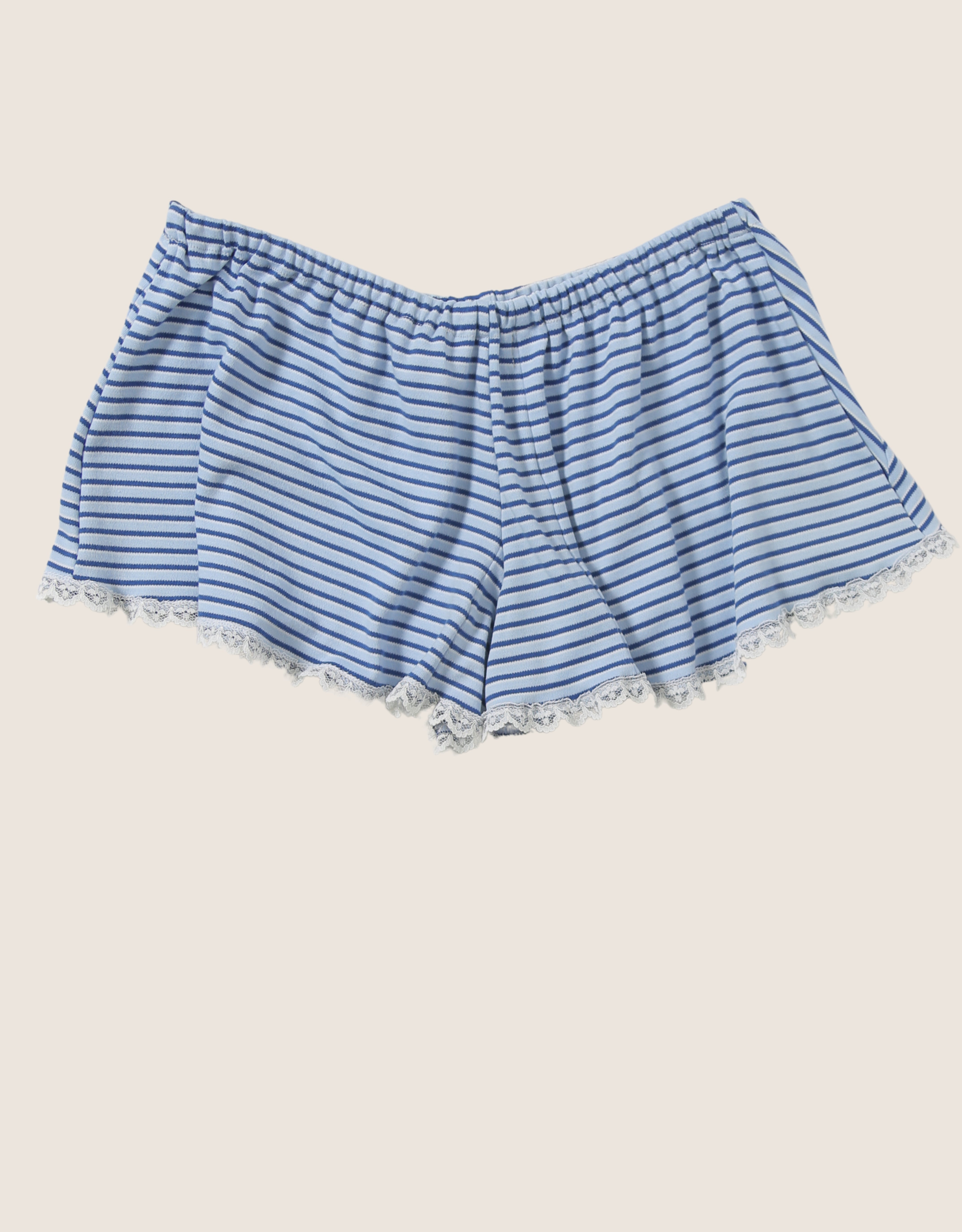 polo blue stripe reworked mini shorts (S)