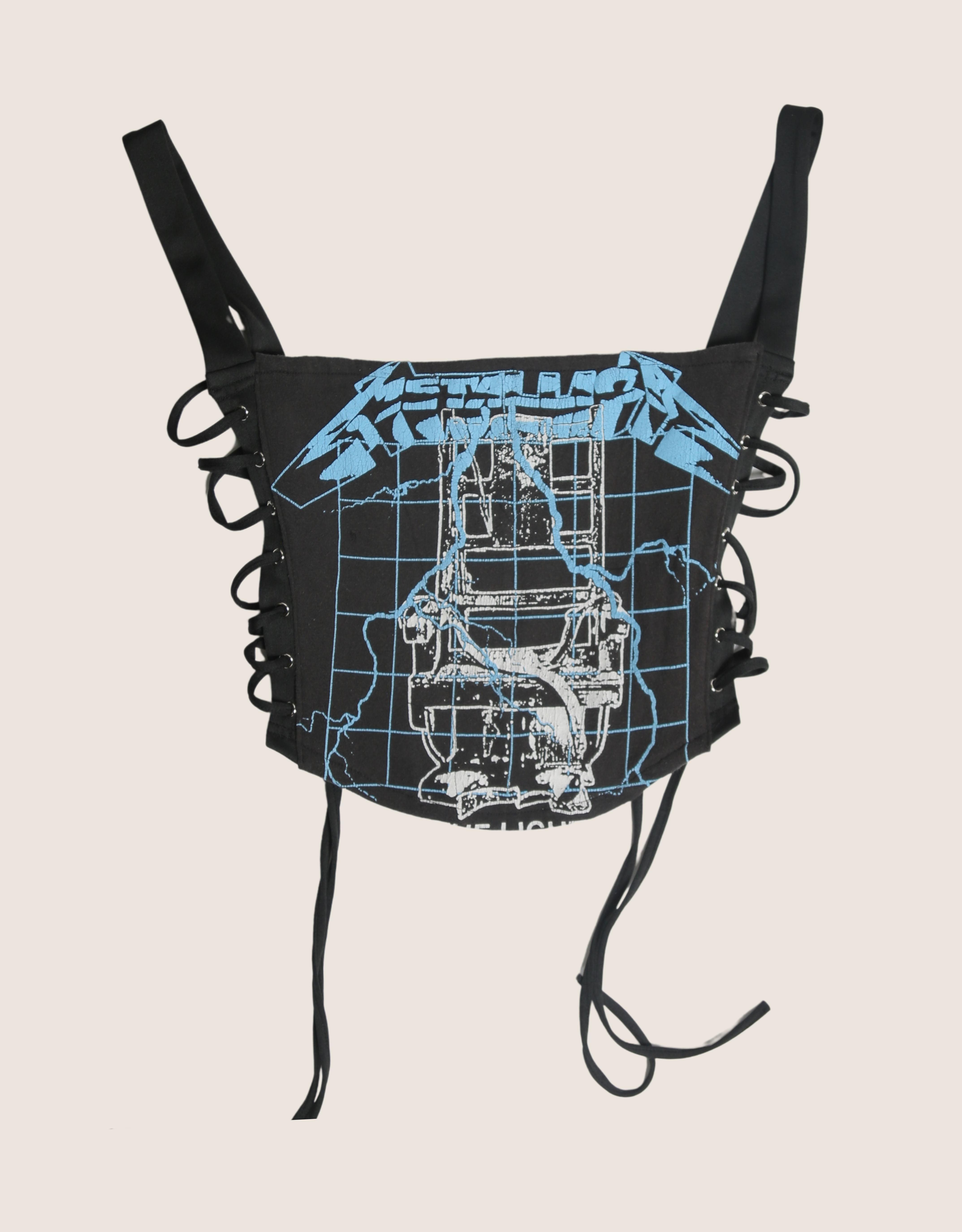 metallica side lace full length corset (M/L)