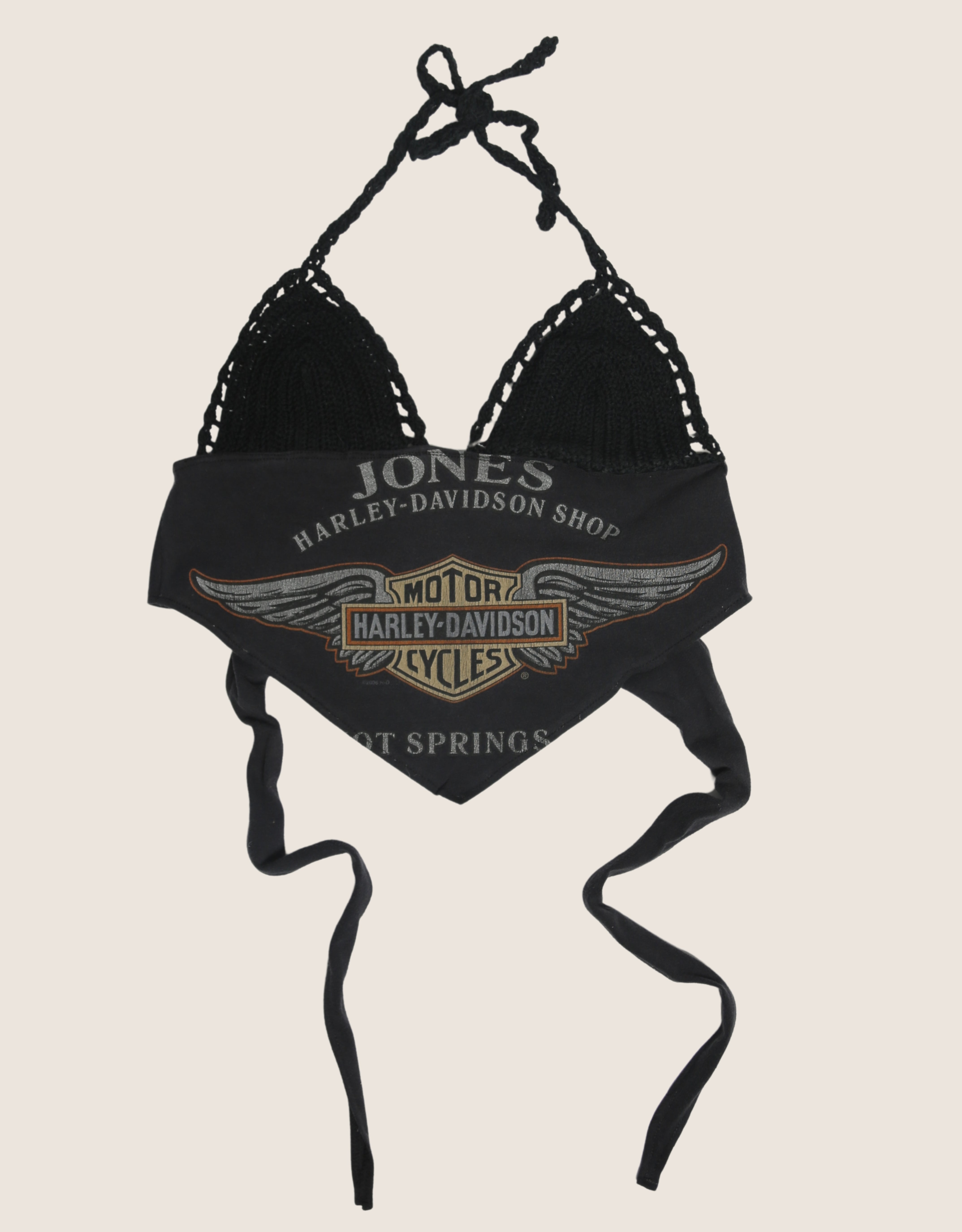 harley jones crochet halter top (S/M)