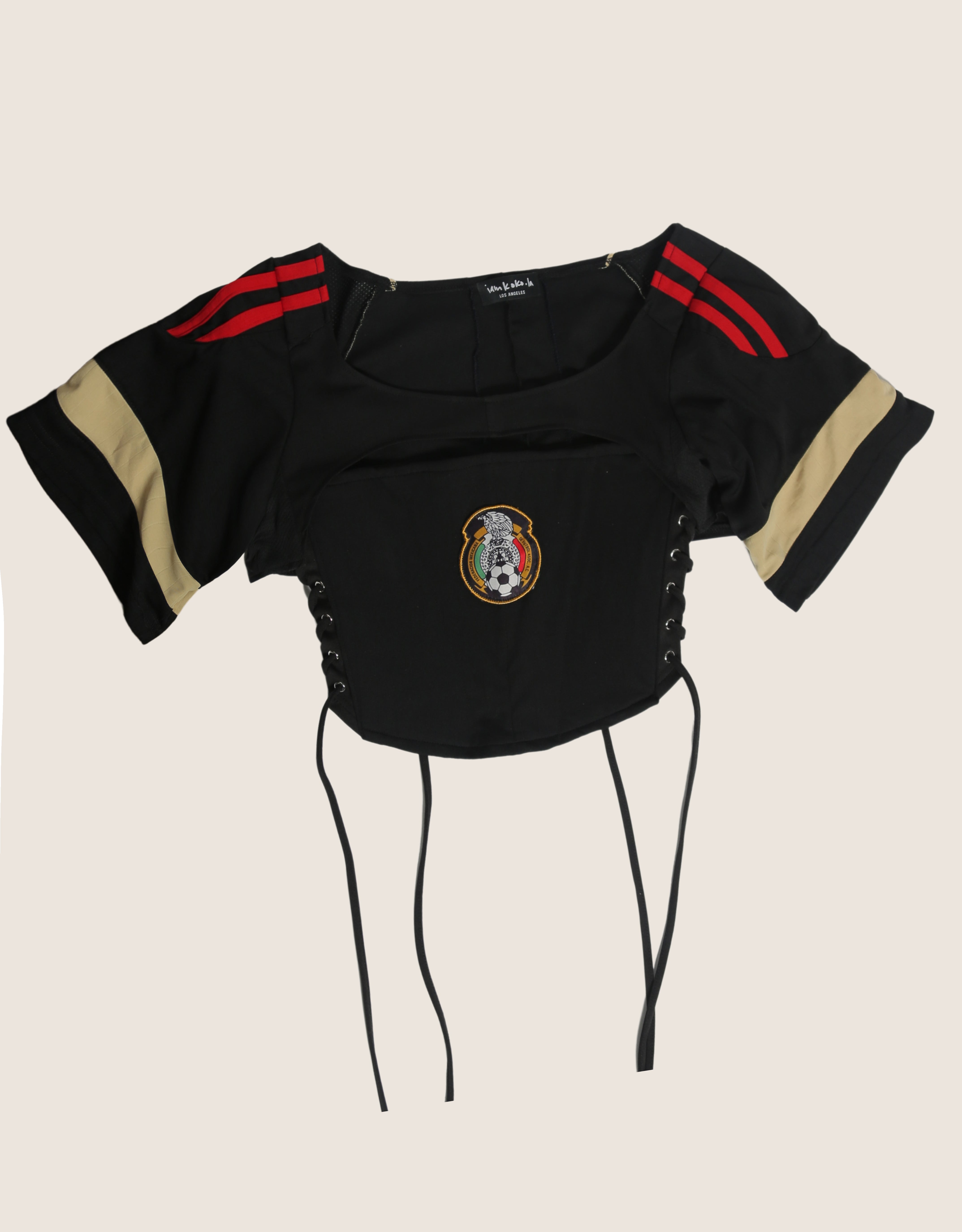 mexico reworked cropped corset with matching shrug (M)