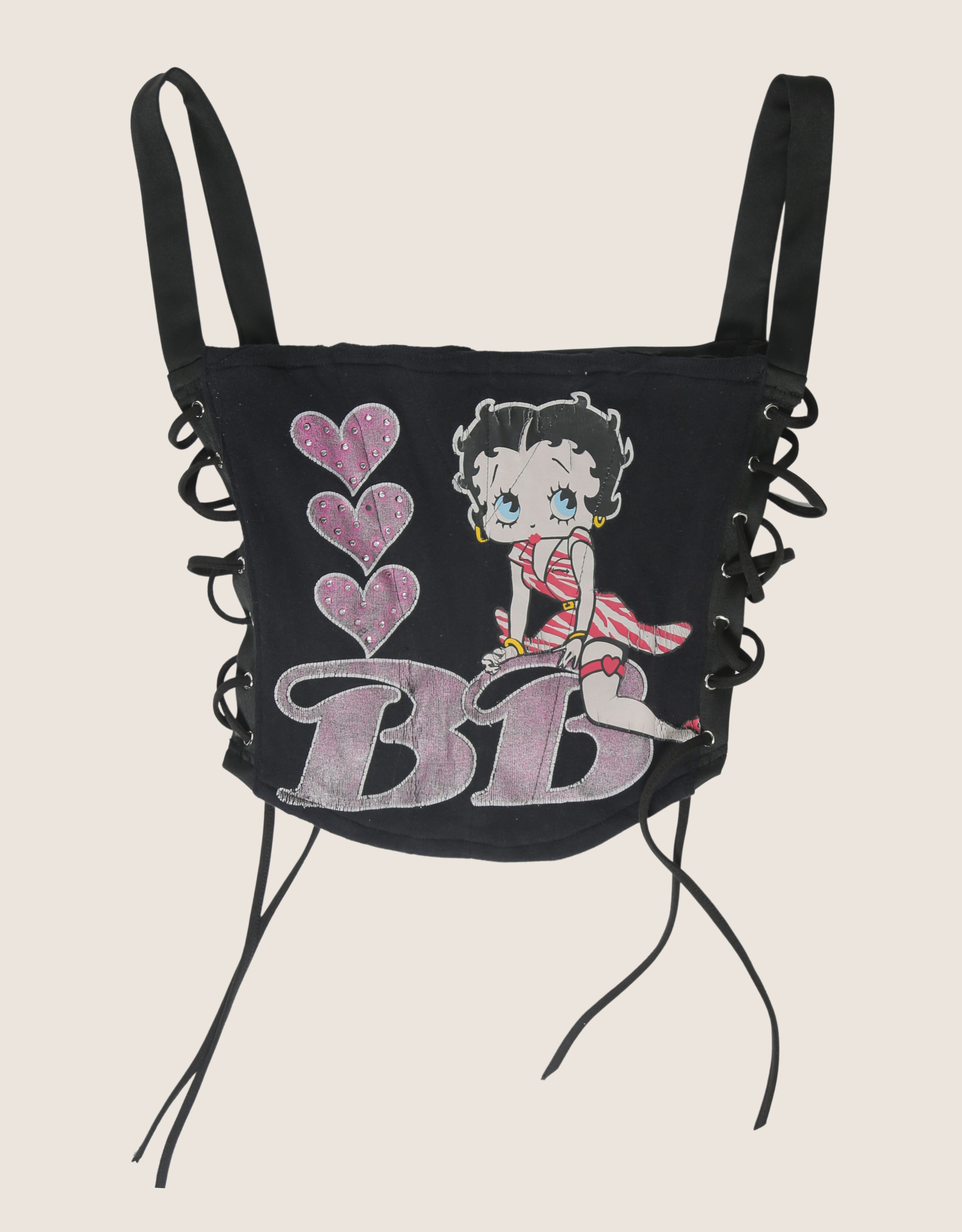 Betty Boop side lace full length corset (M/L)