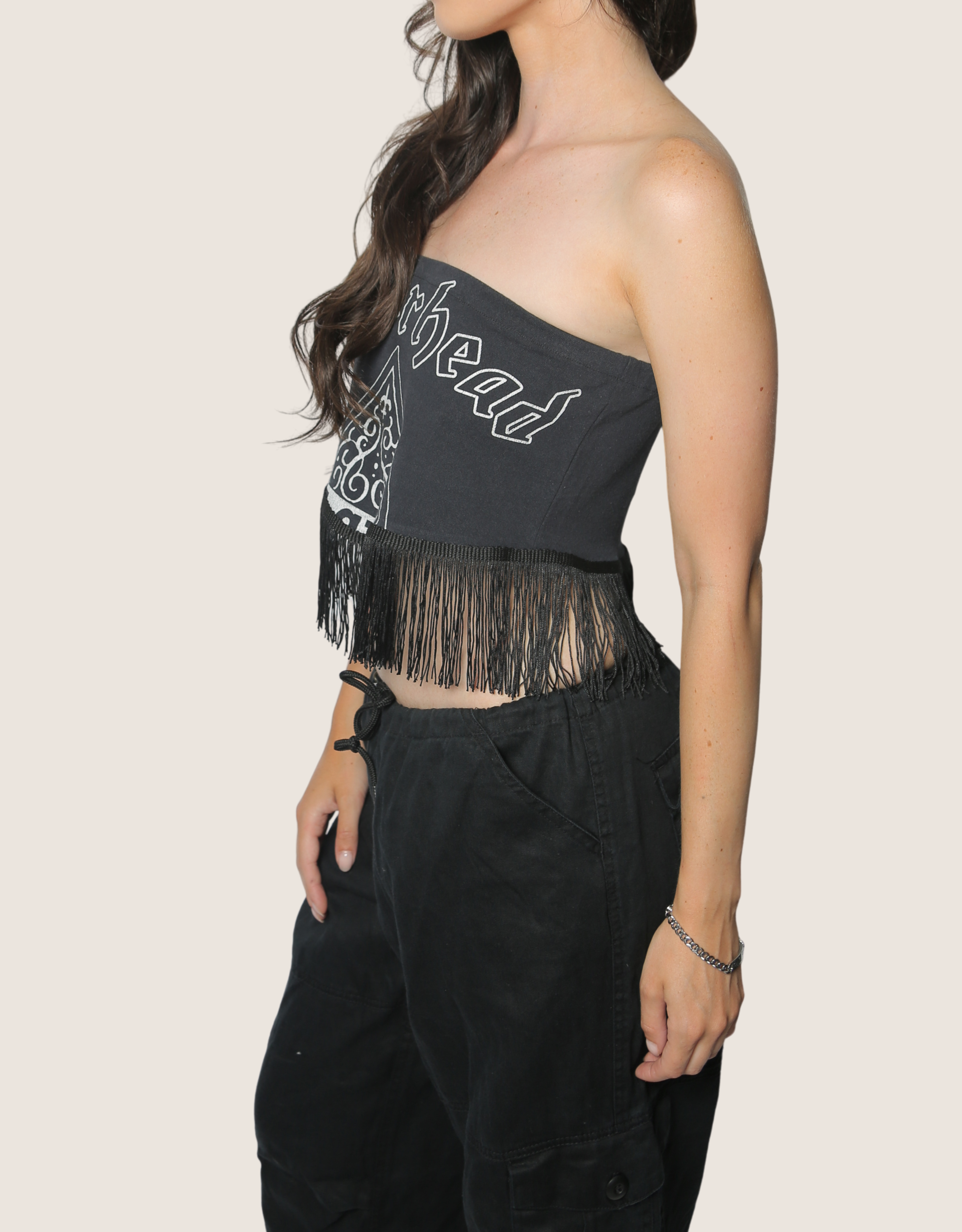 motorhead fringe tube top (Xs/S)