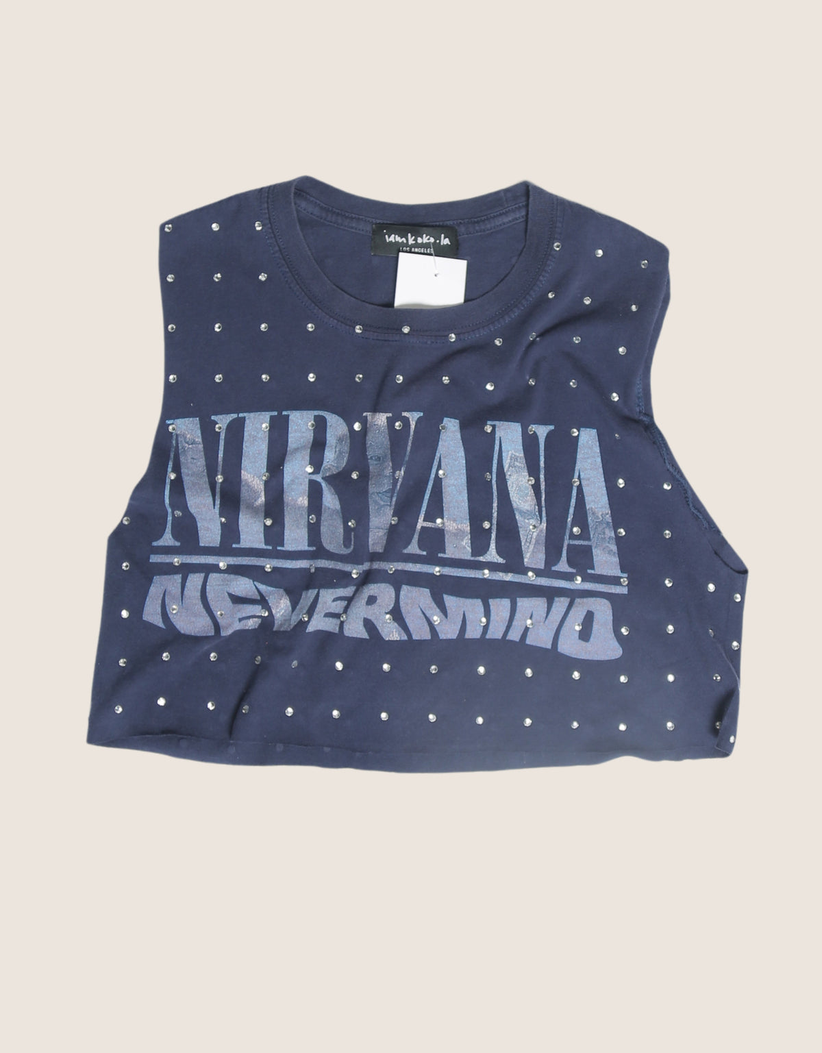 nirvana rhinestone muscle tank (XS/S)