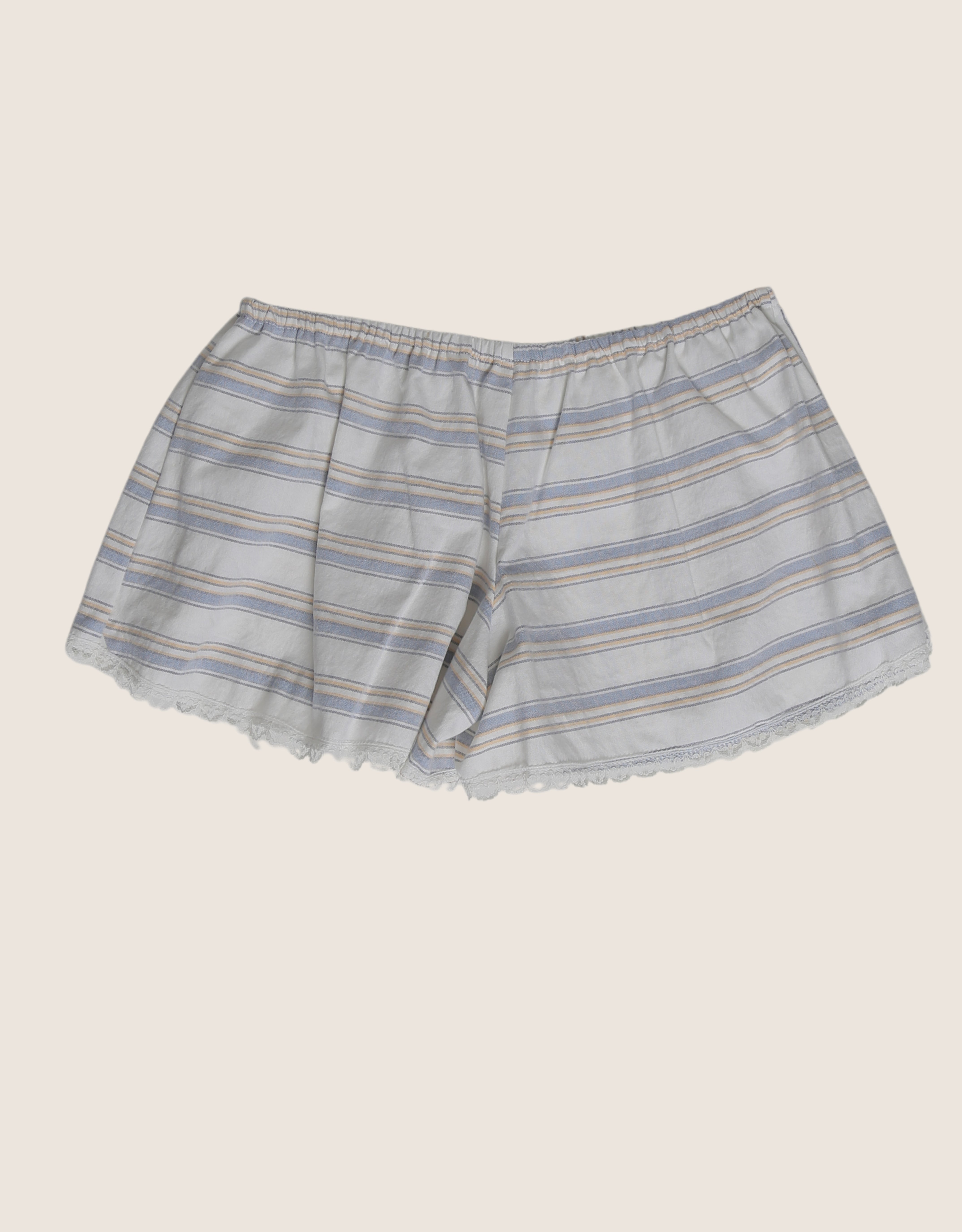 polo beach stripe reworked mini shorts (m)