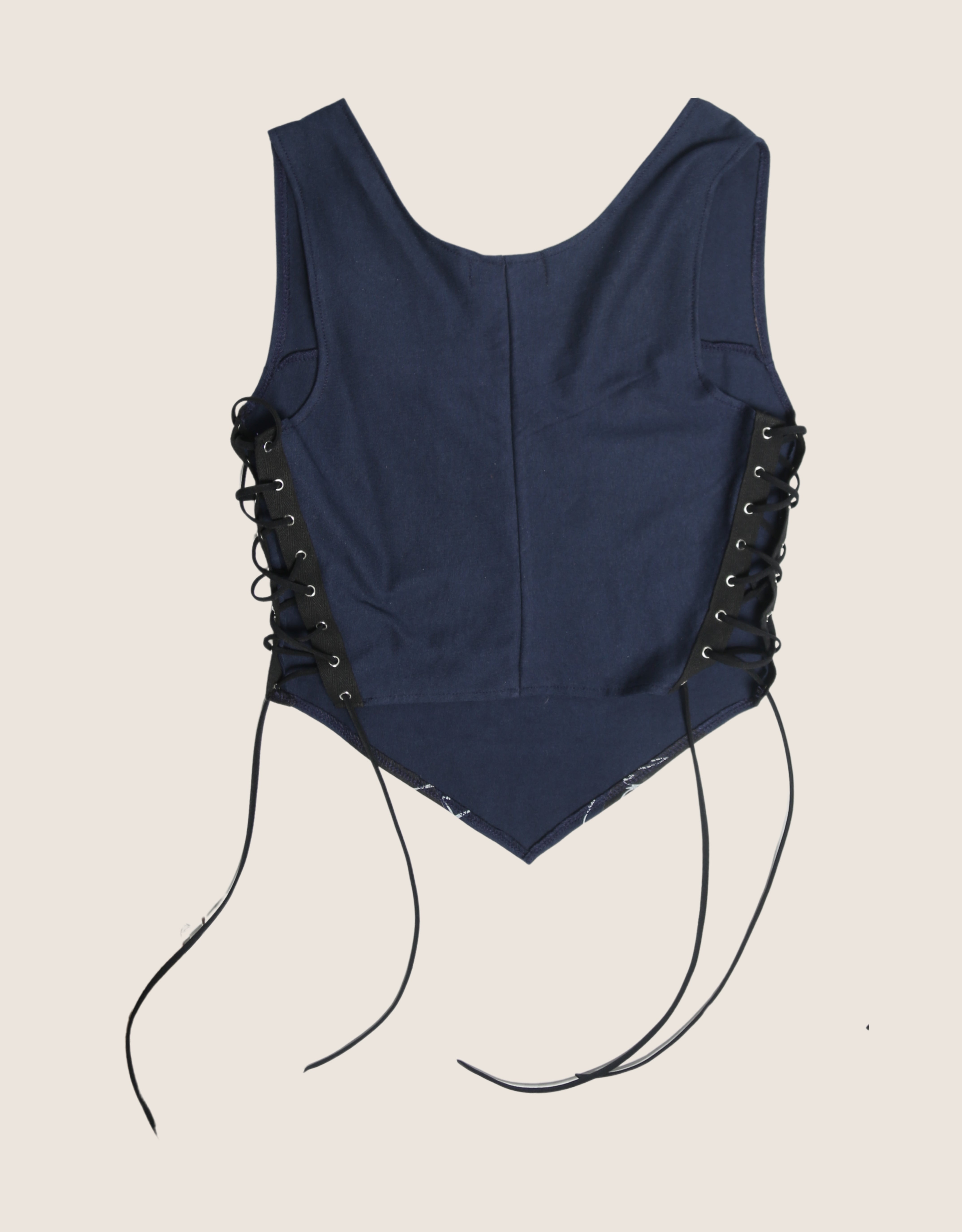 custom Chris Brown and Usher navy side lace tank (L)