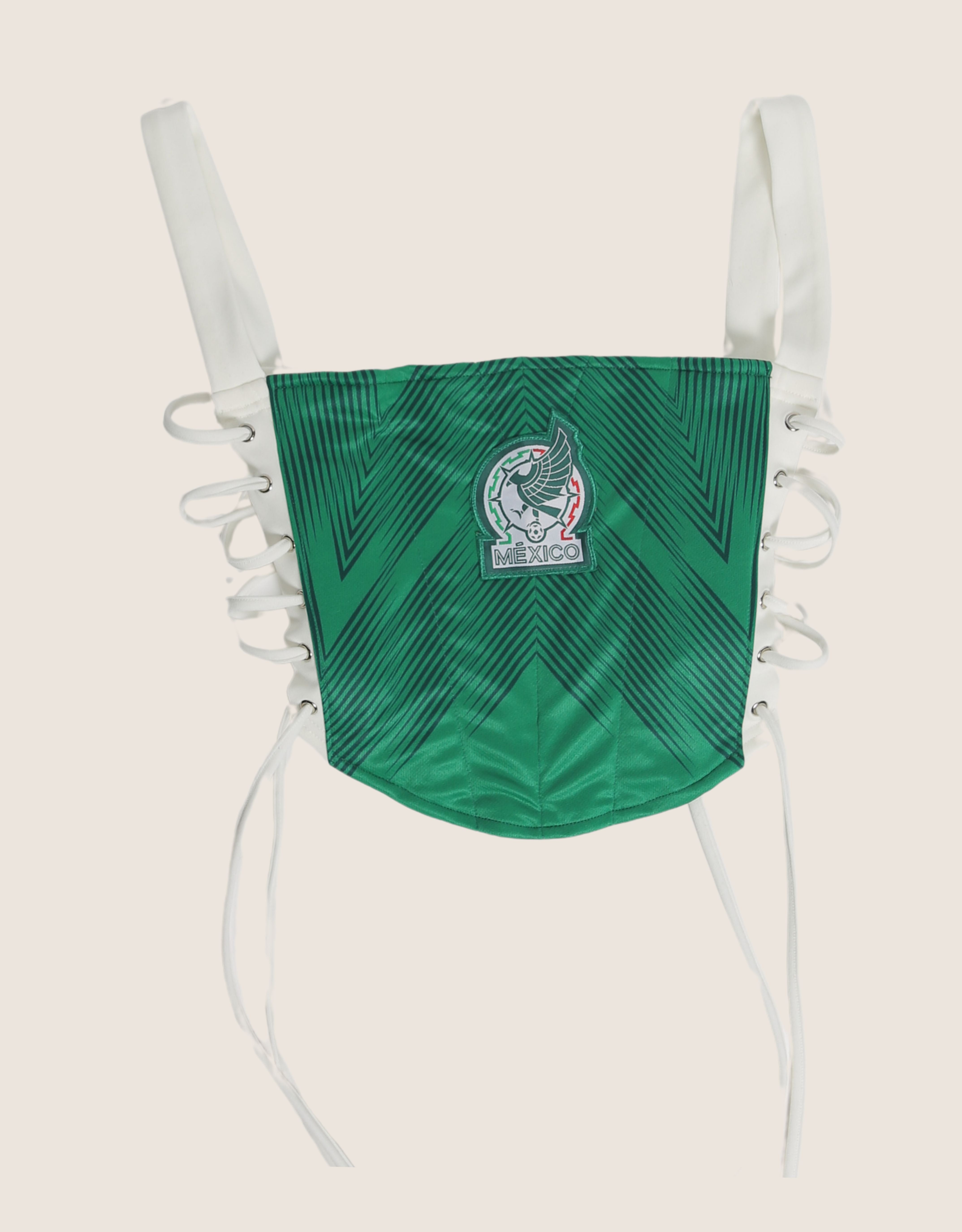 Mexico reworked side lace corset with shrug (S)