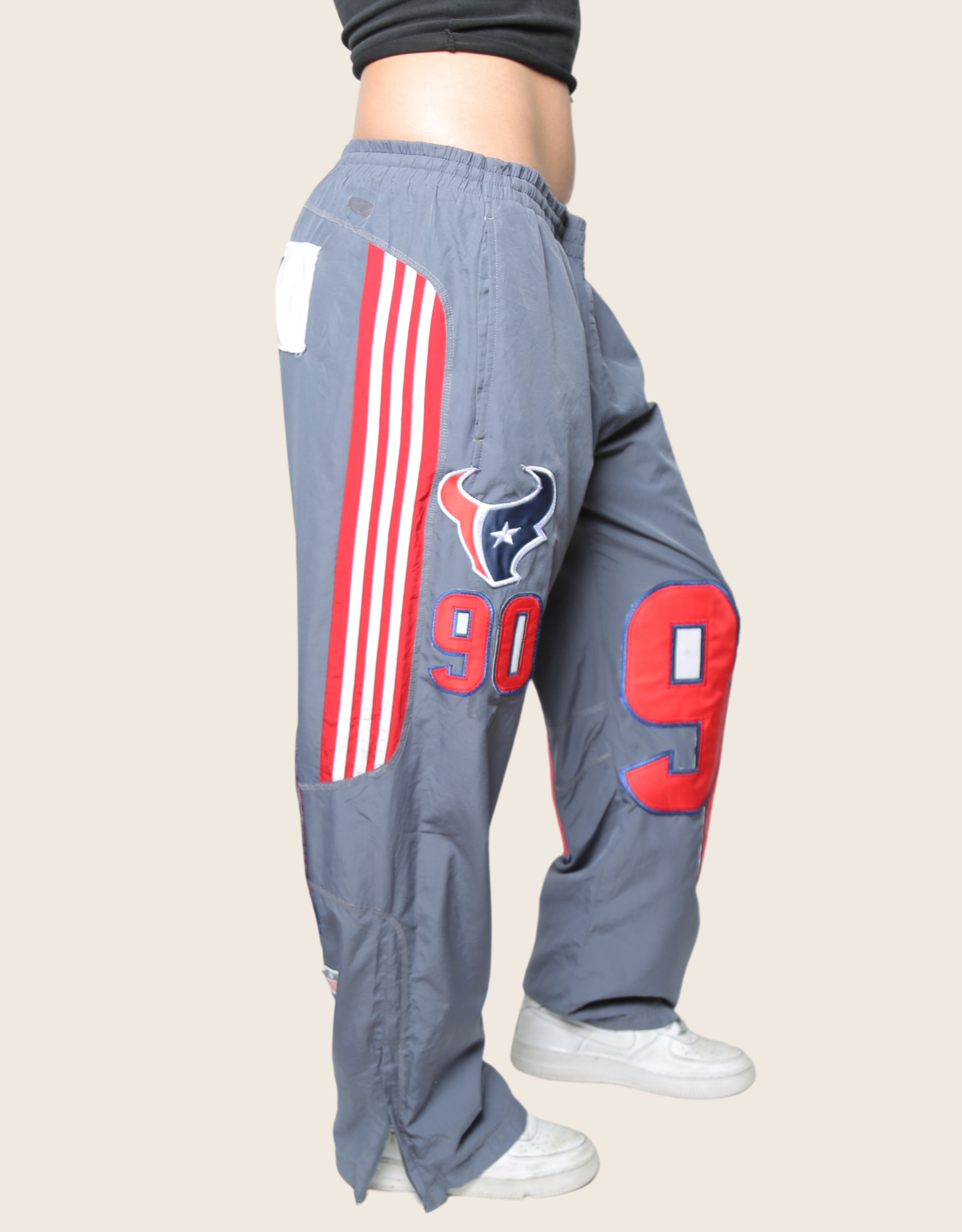 Houston Texans #90 patched track pants