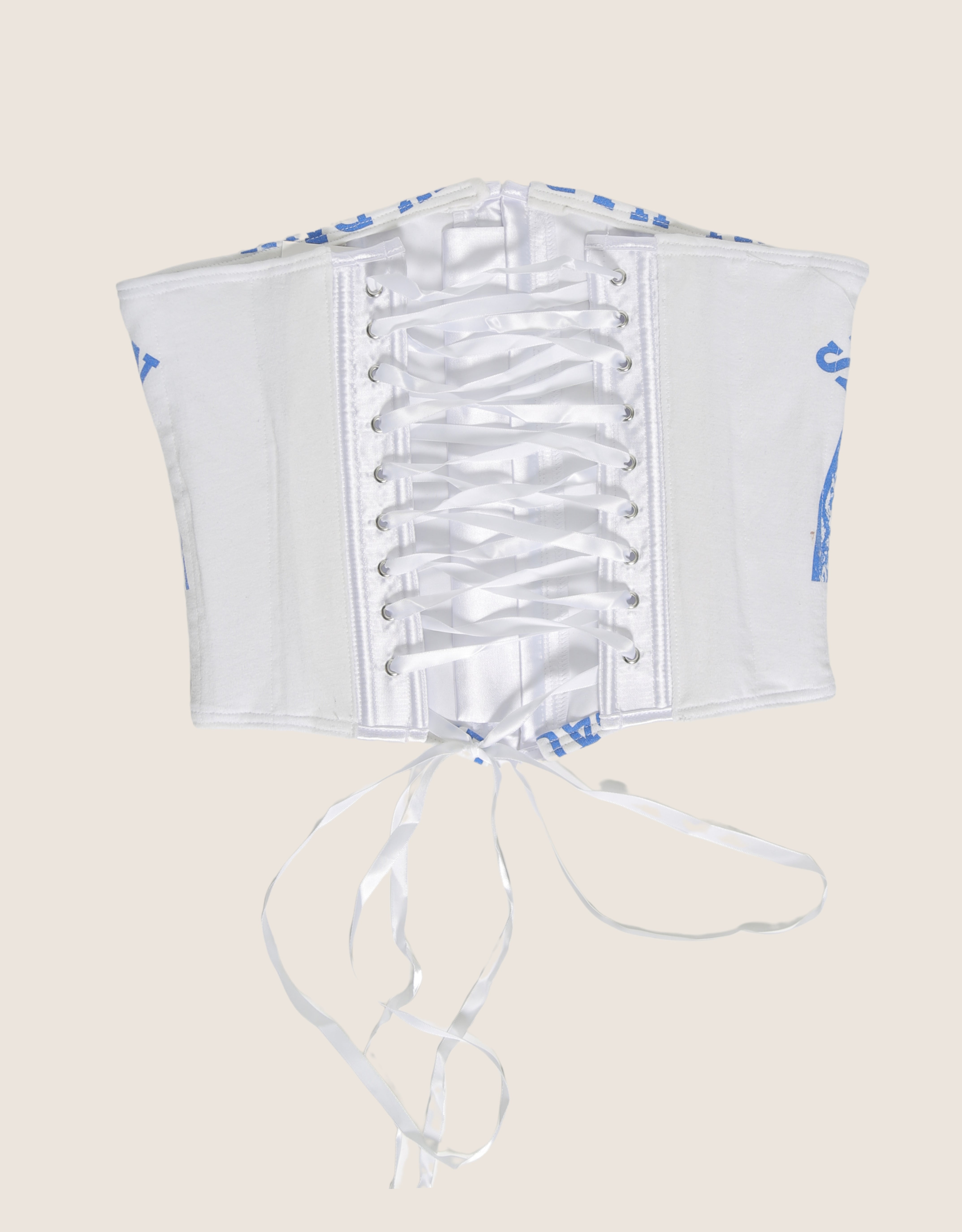white harley reworked snap corset (S)