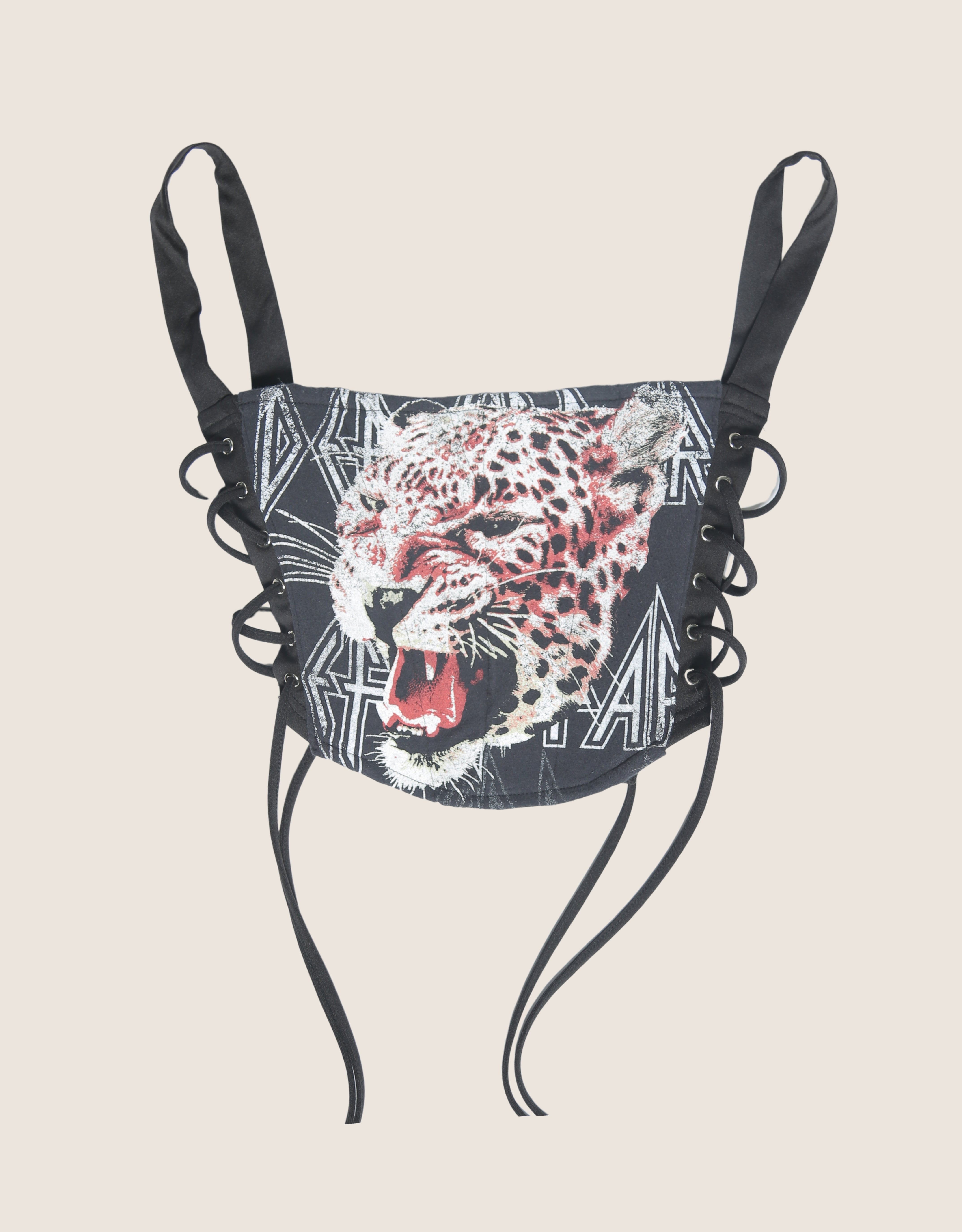 def leppard cropped corset with matching shrug (s)