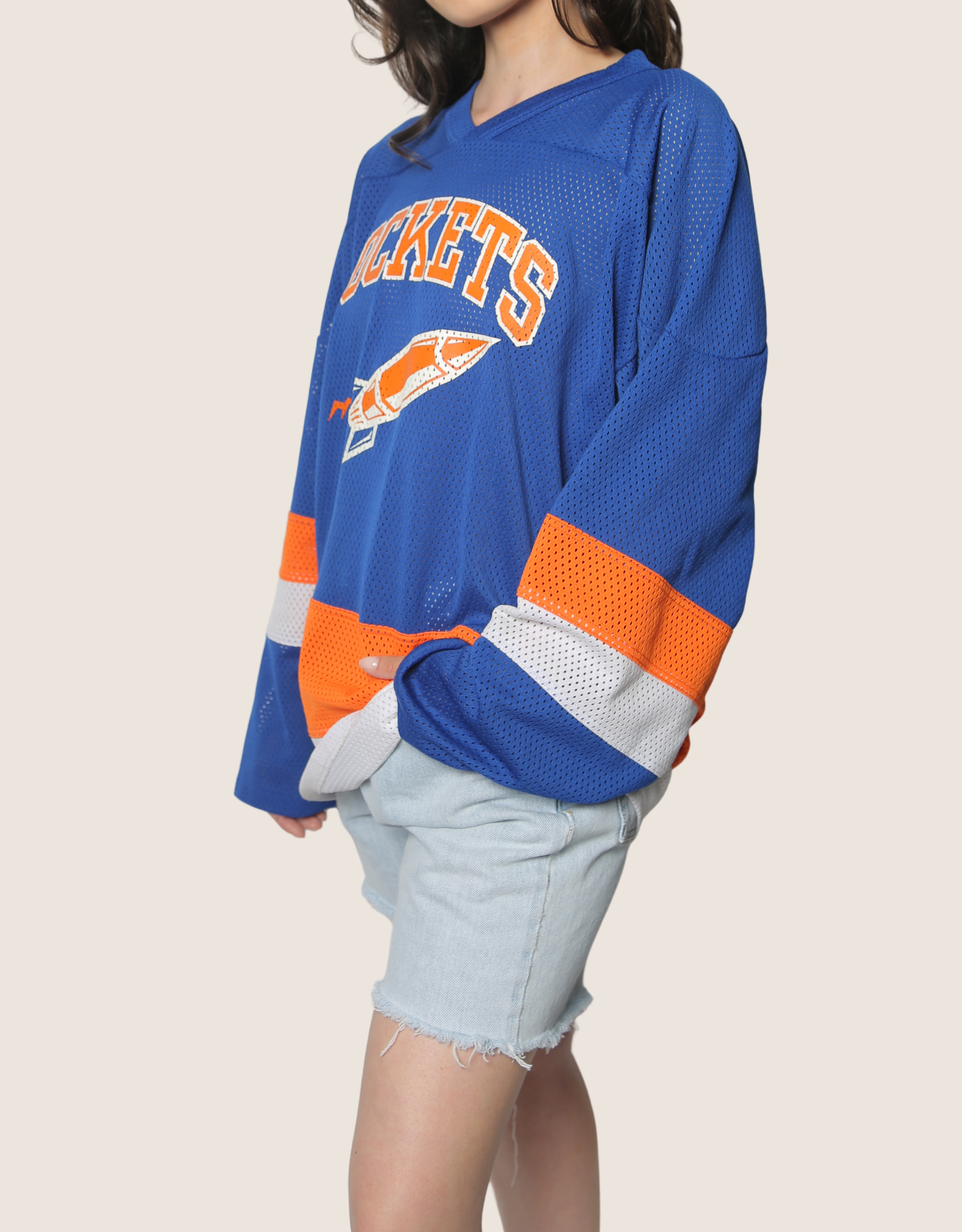 rockets vintage mesh long sleeve jersey