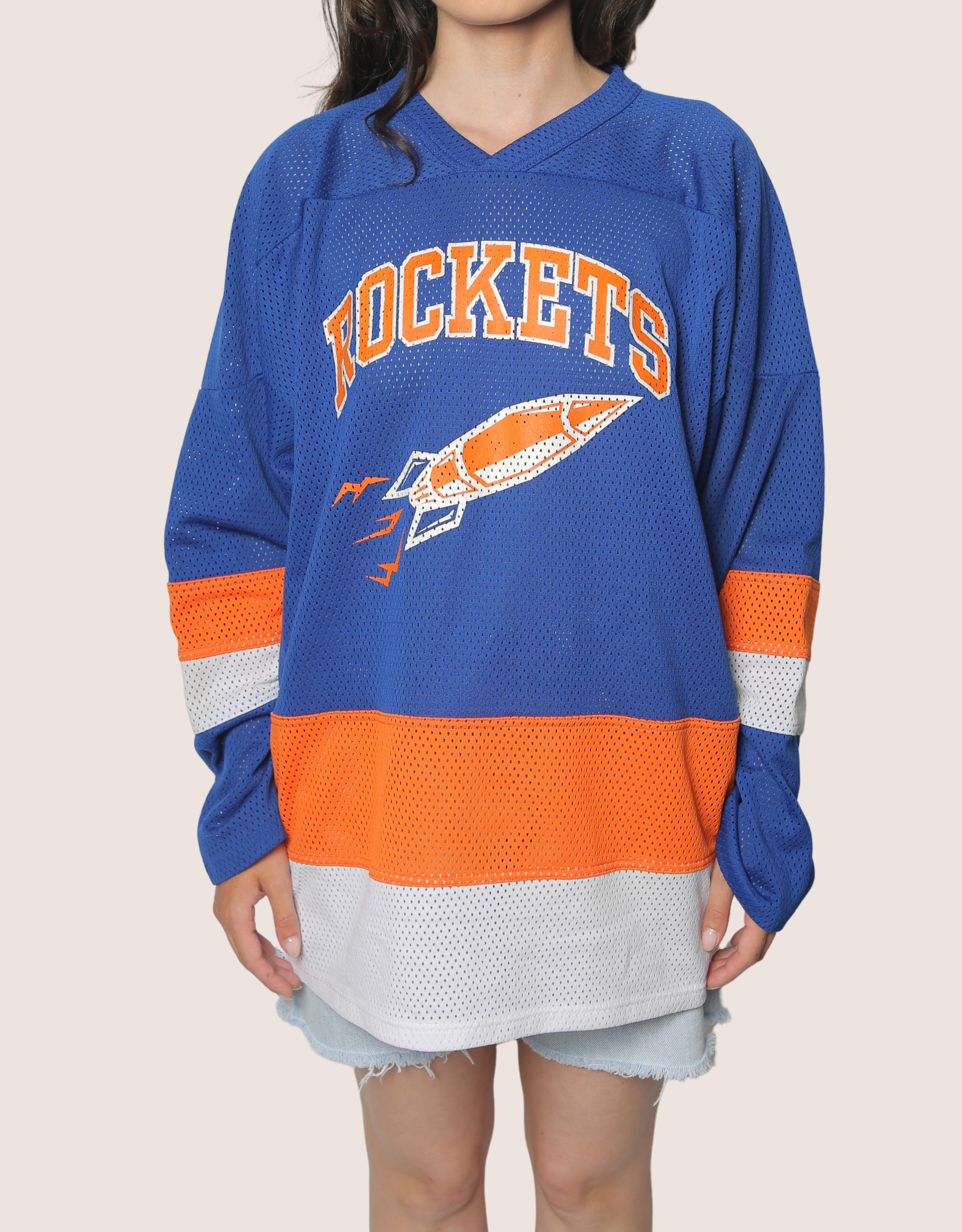rockets vintage mesh long sleeve jersey
