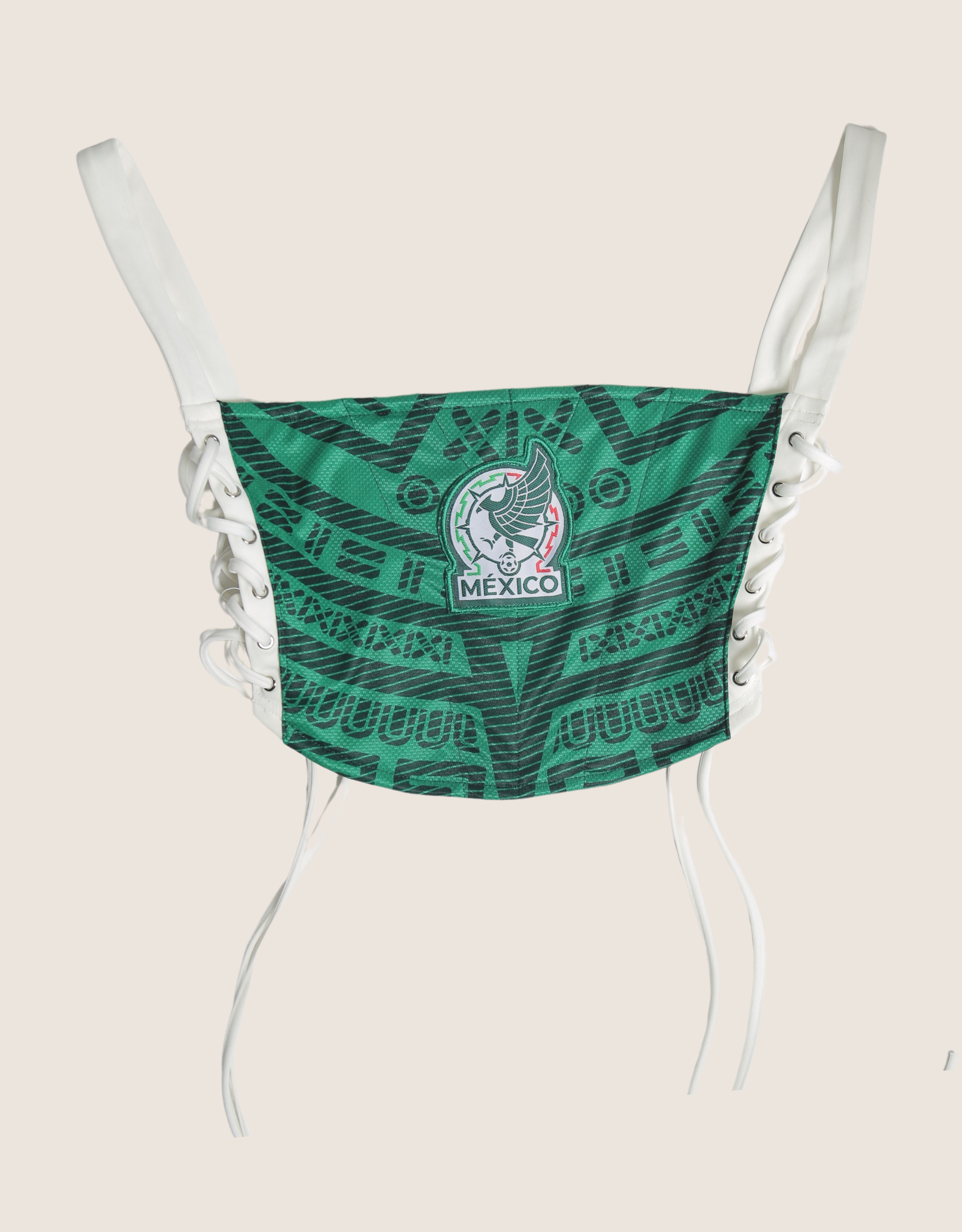 Mexico reworked cropped corset with matching shrug (L)