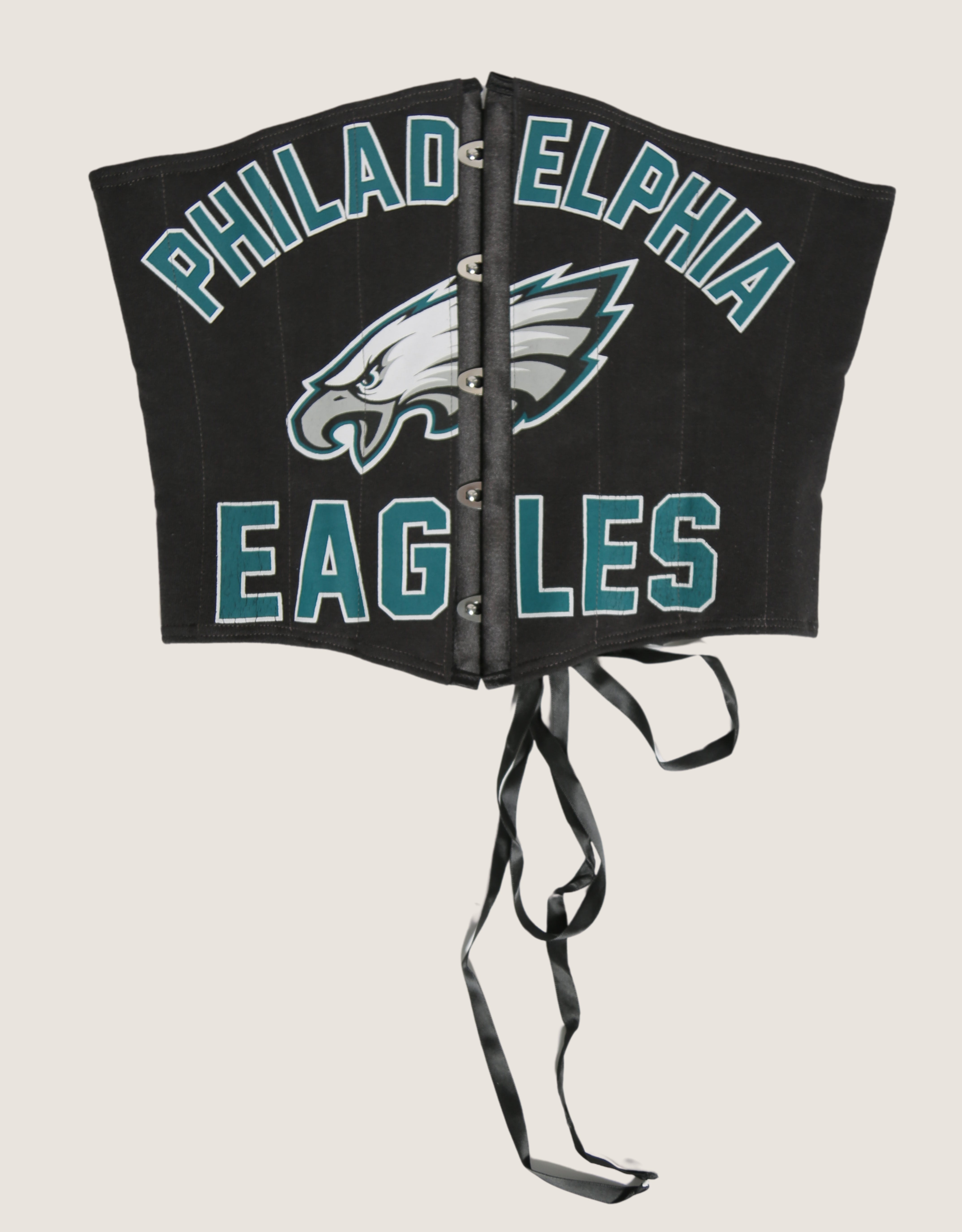 Eagles reworked snap corset sweatshirt shrug