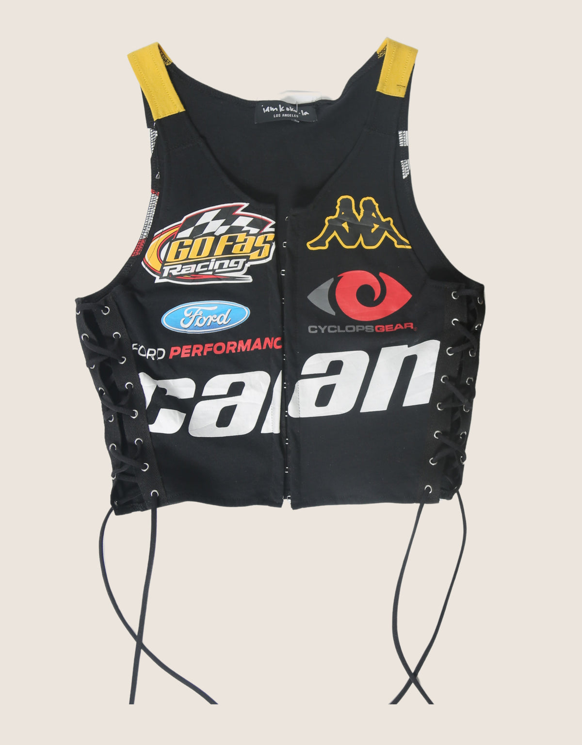 ford racing hook and lace cropped tank (S/M)
