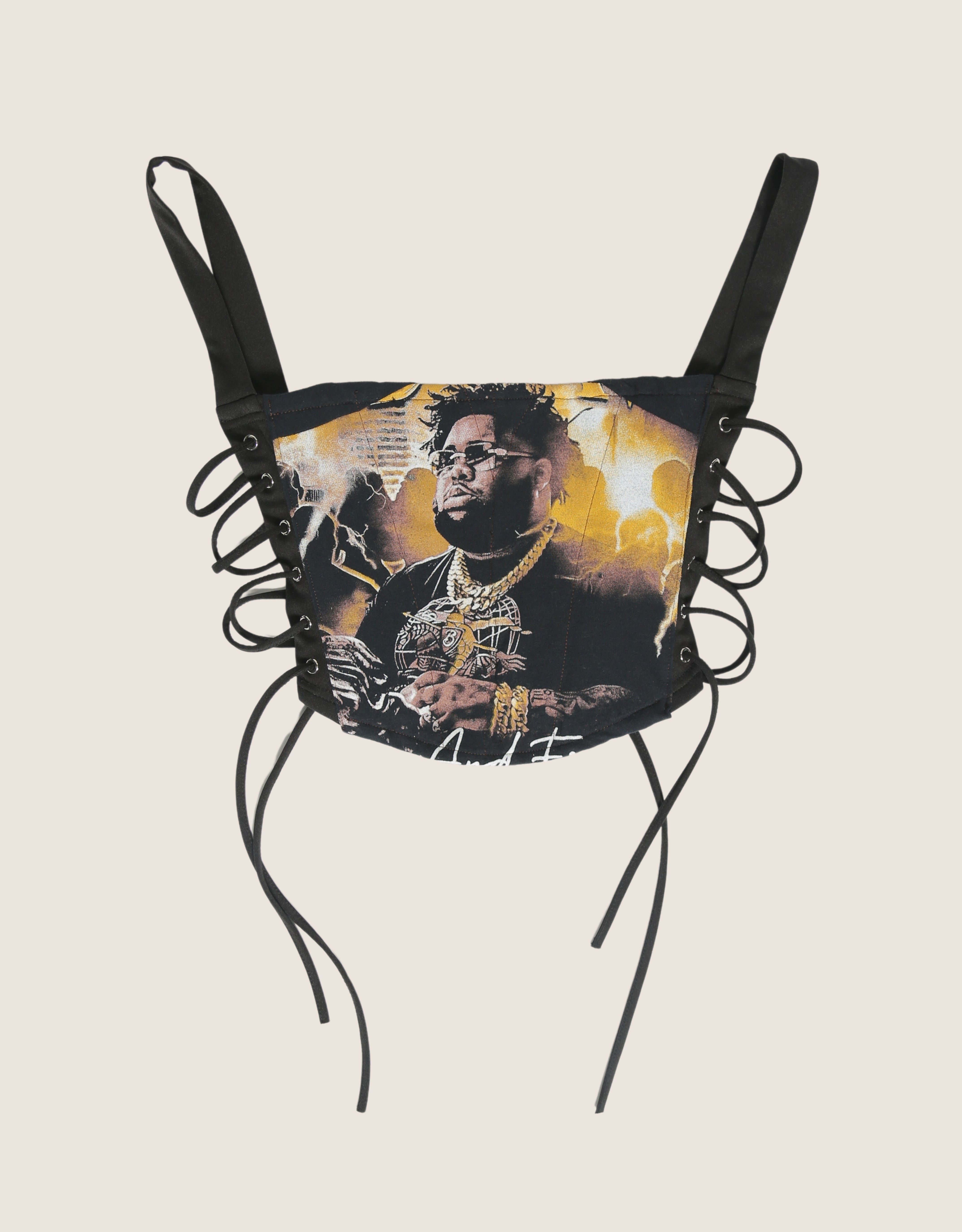 rod wave side lace cropped corset (small)