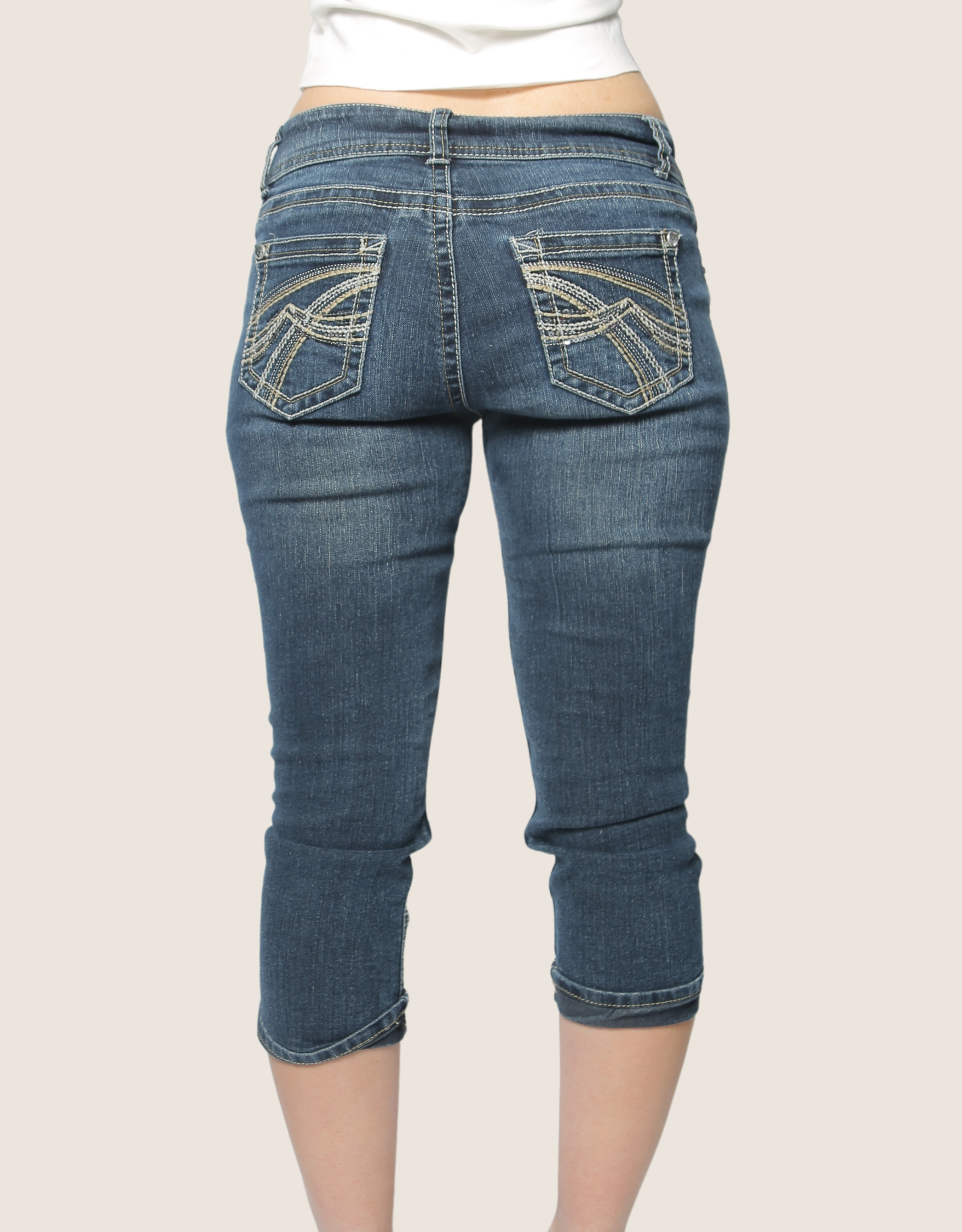 vintage y2k denim petal pushers