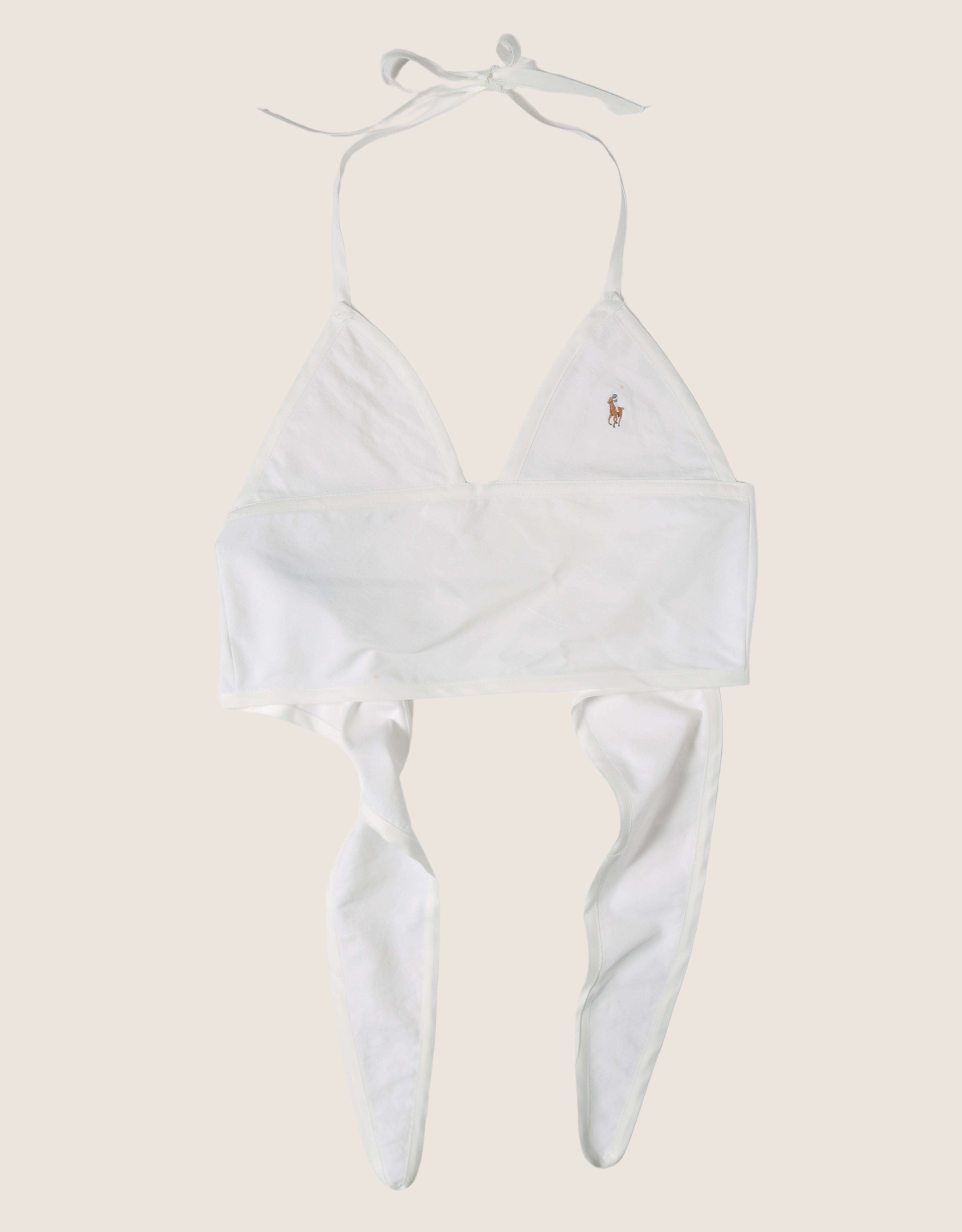 white polo halter top
