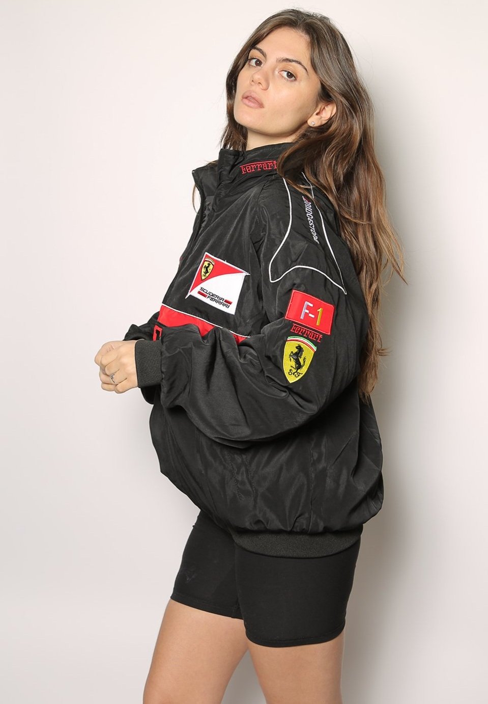 black ferrari racing jacket