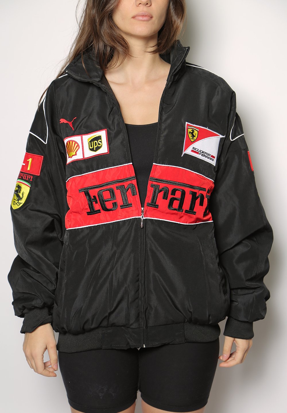 black ferrari racing jacket