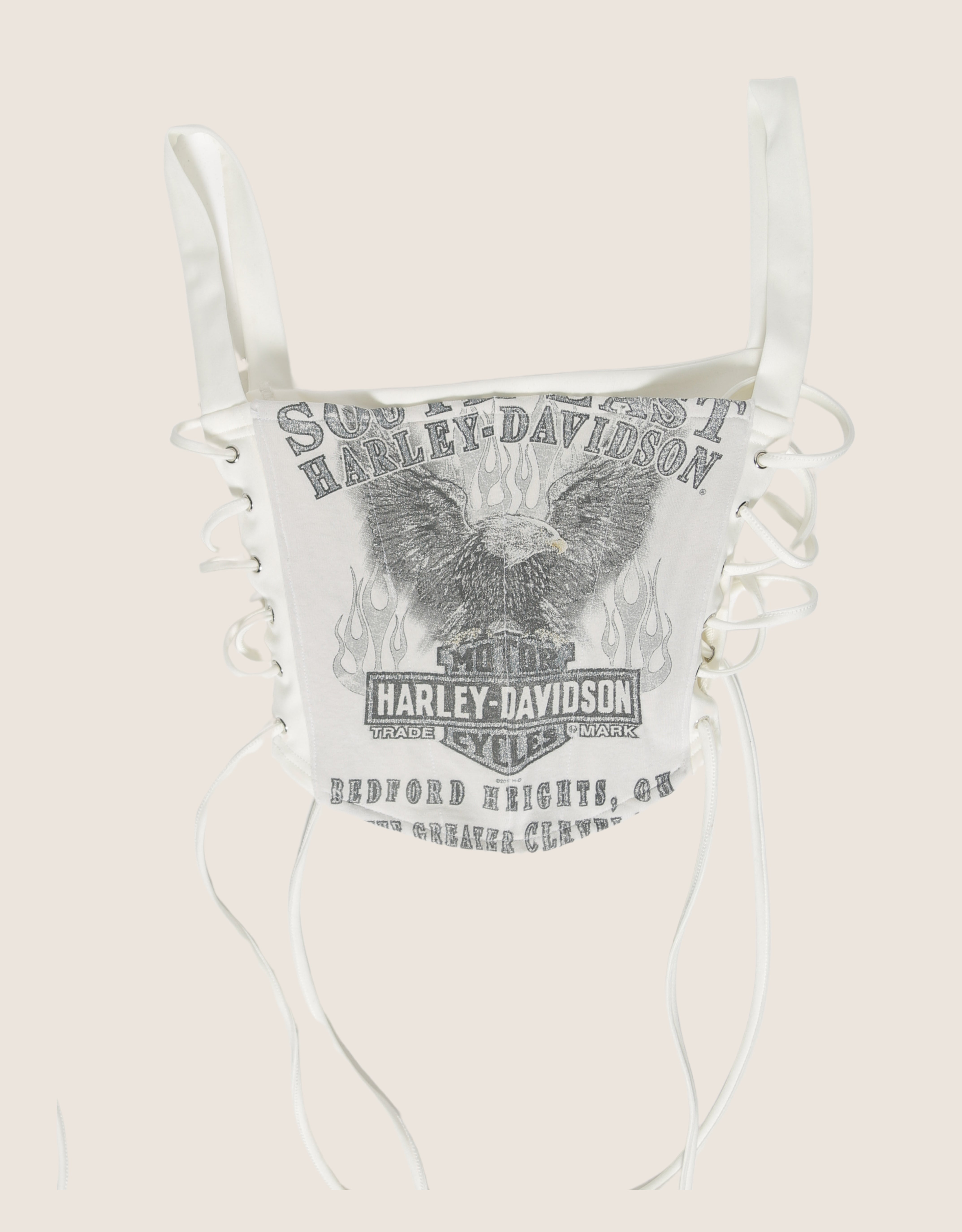 grey eagle harley side lace cropped corset (S)