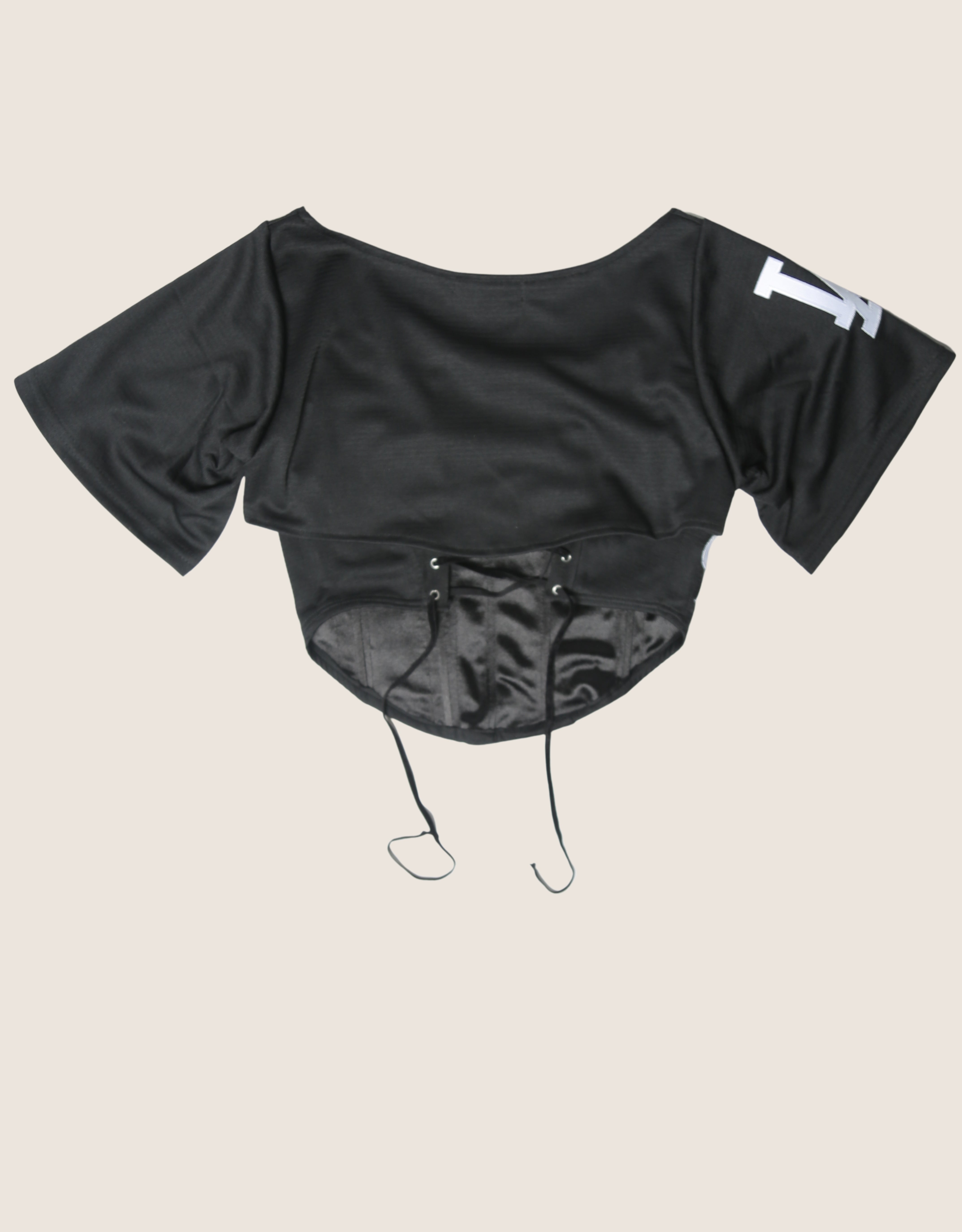 dodgers black strapless corset with matching shrug (small/medium)