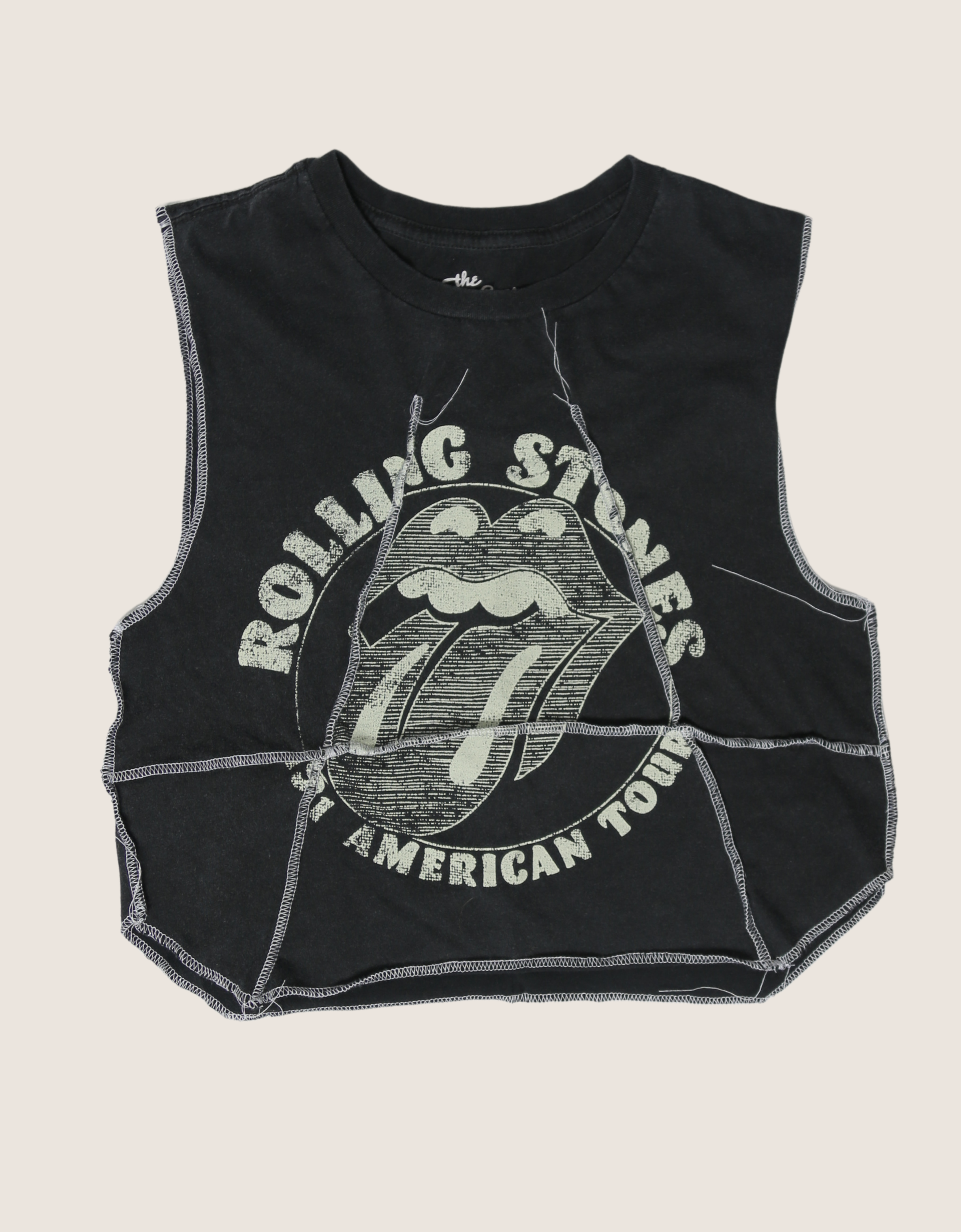 rolling stones overlocked muscle tank
