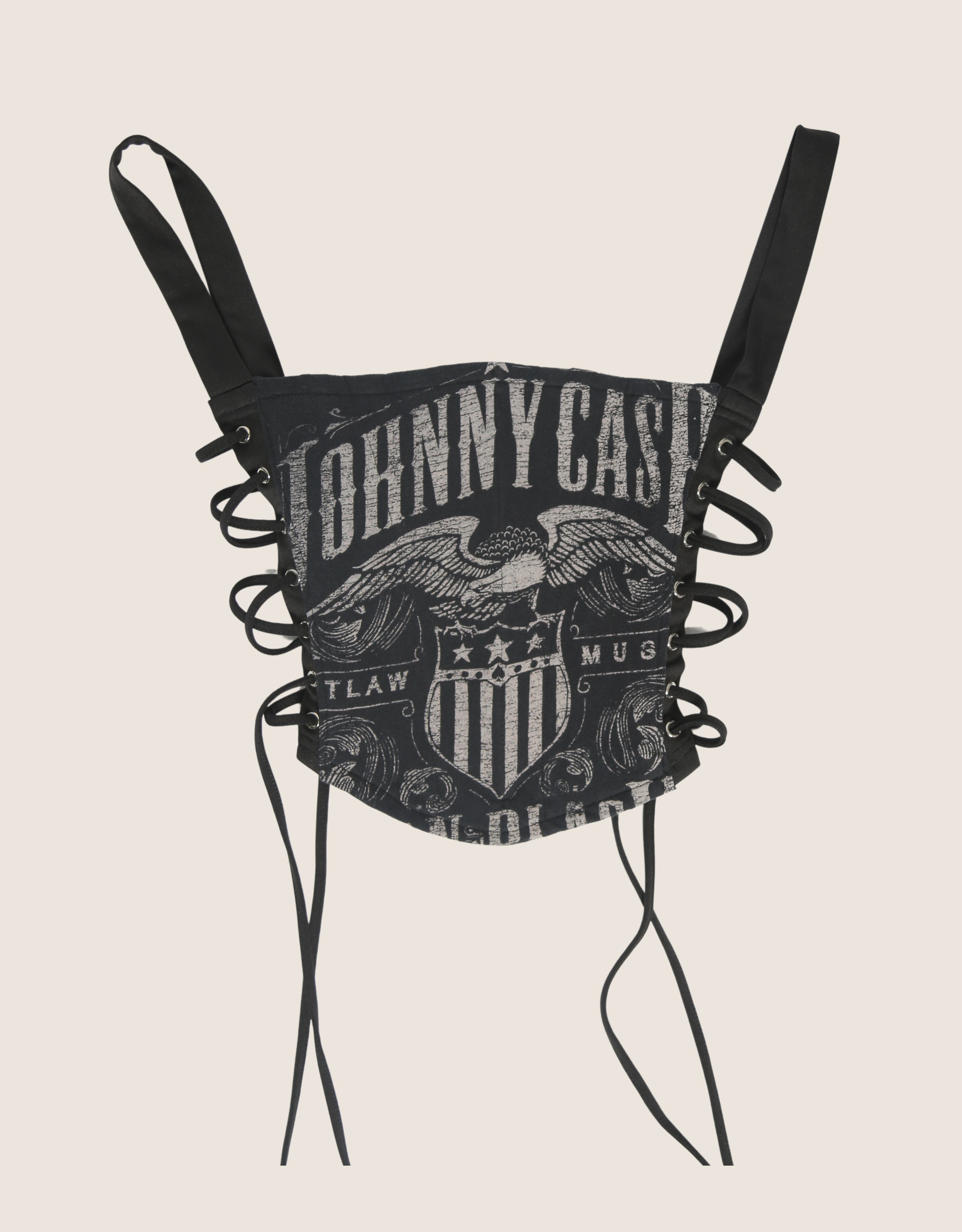 johnny cash side lace full length corset (XS/S)