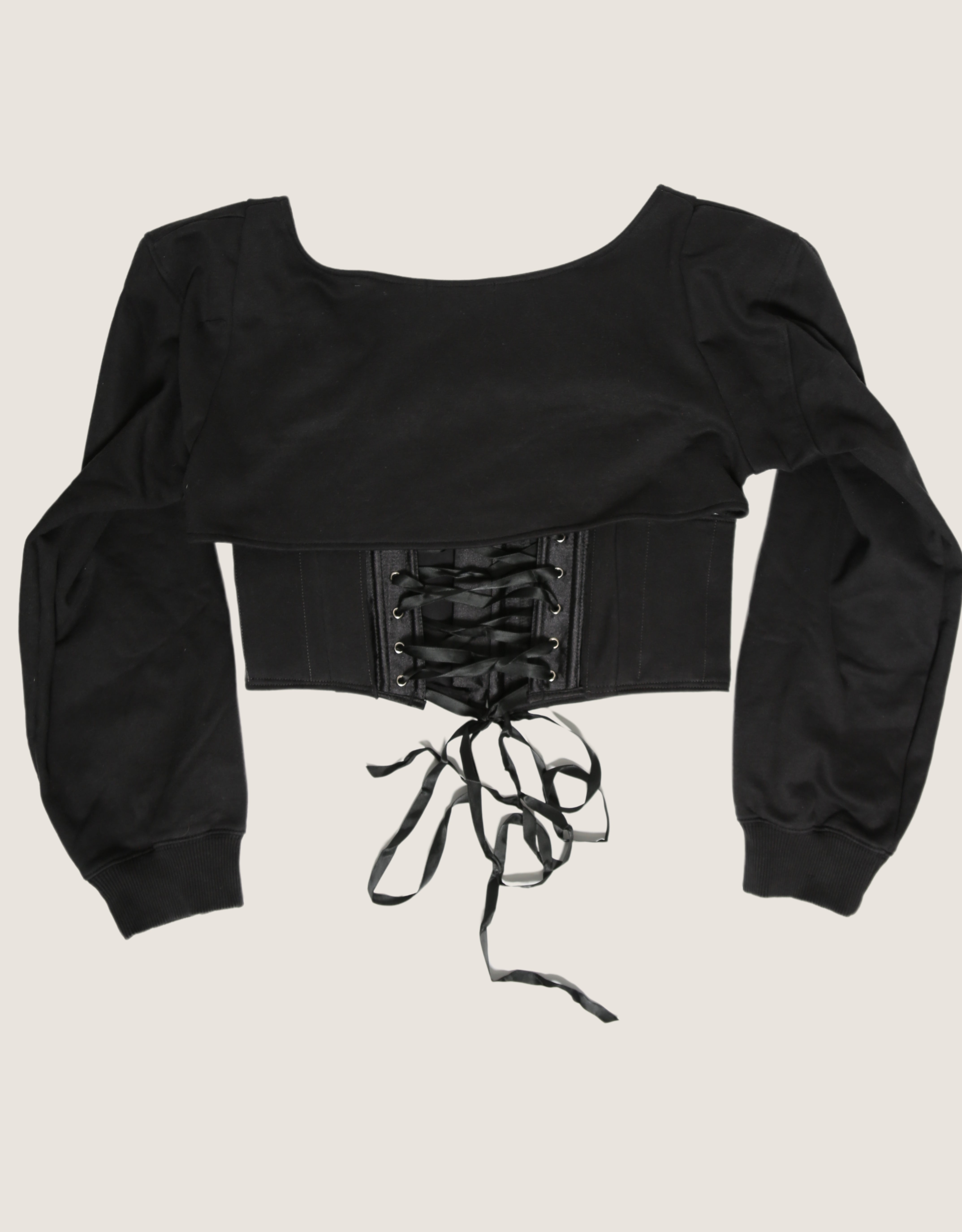 Eagles reworked snap corset sweatshirt shrug