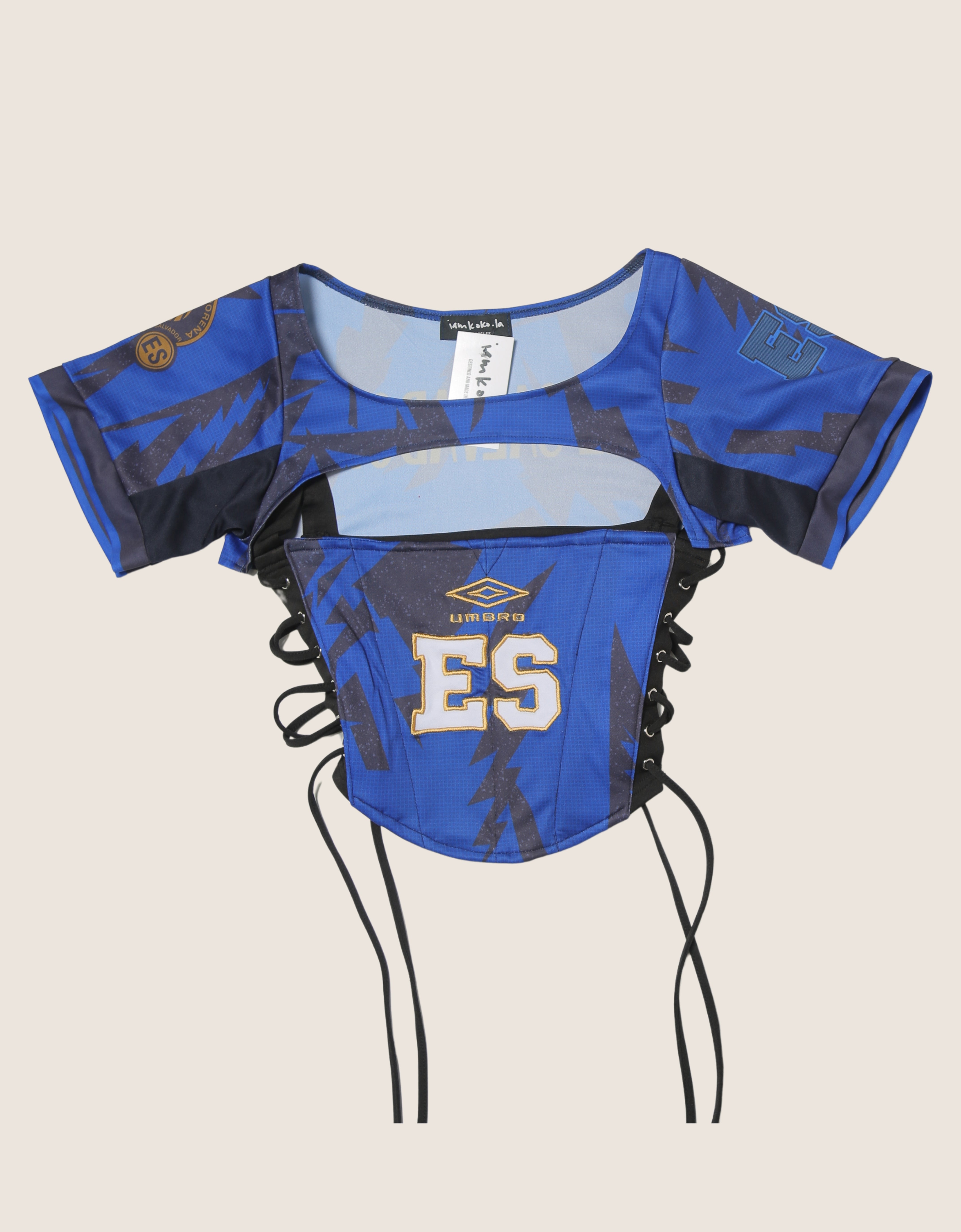 El Salvador reworked cropped corset with matching shrug (S)