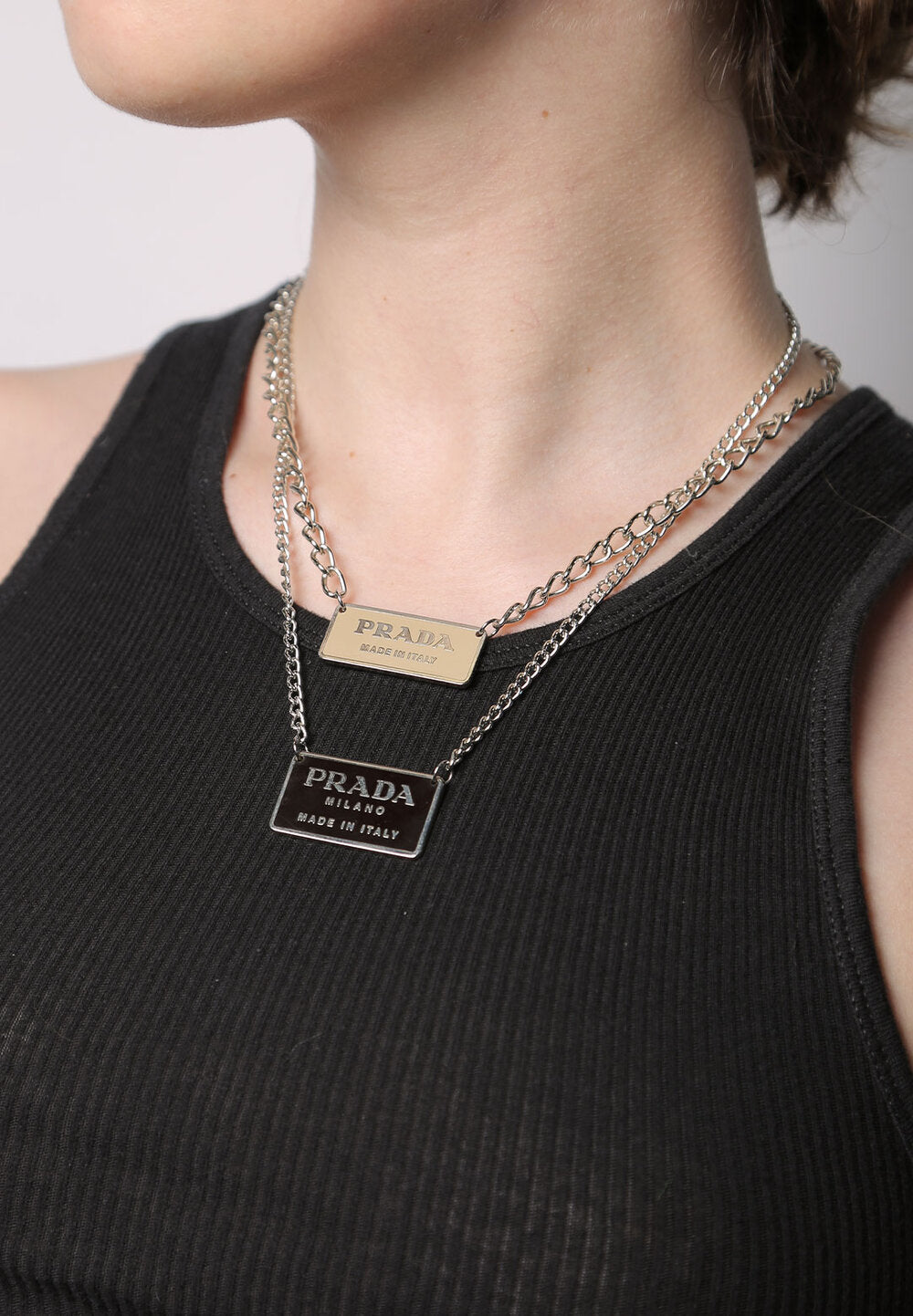 prada block necklace