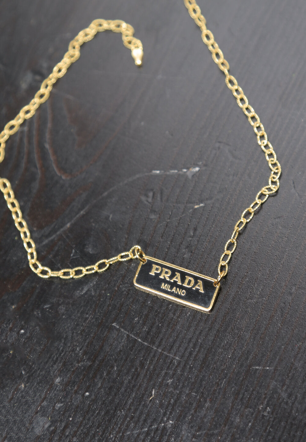 prada block necklace