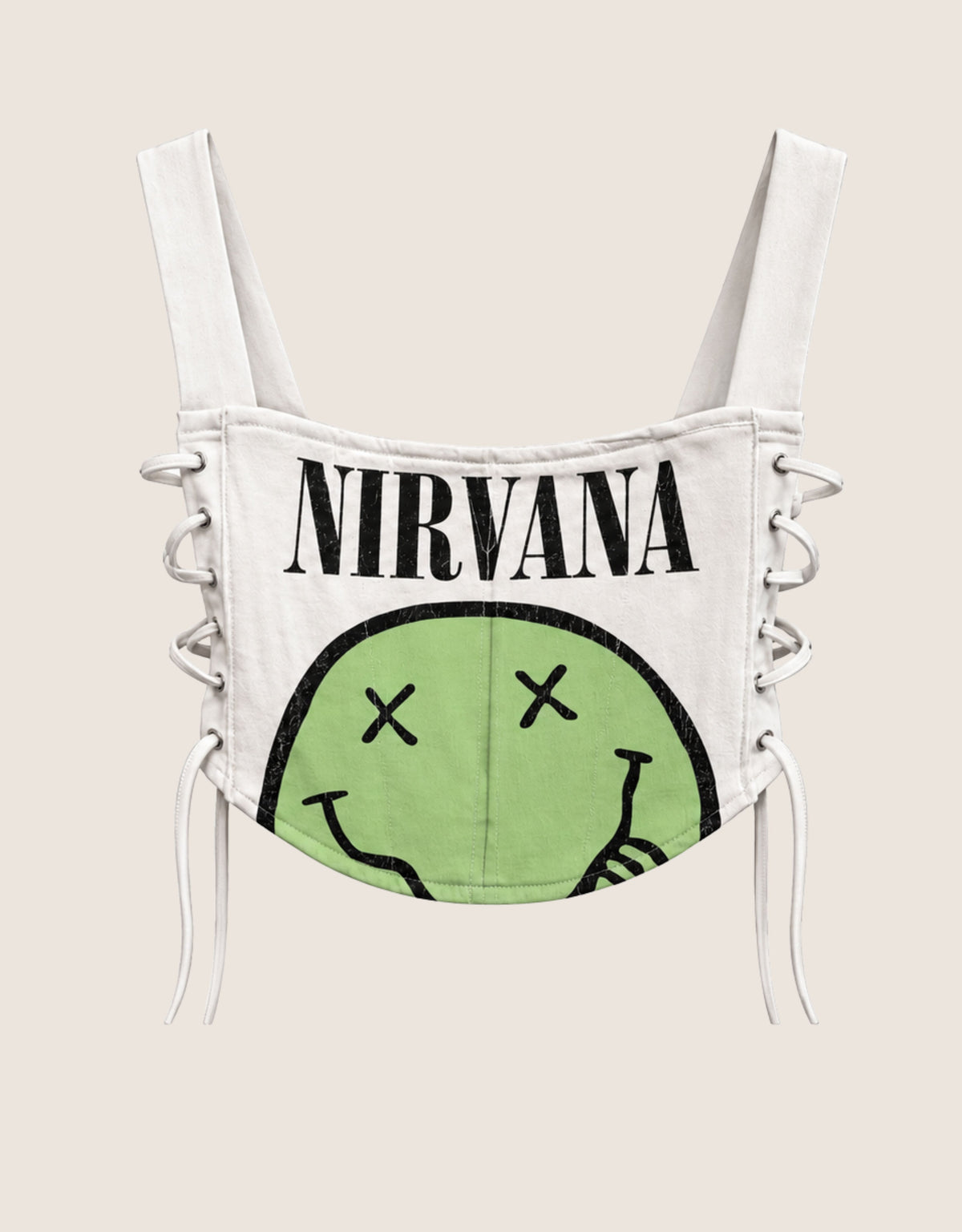 nirvana side lace cropped corset (M)