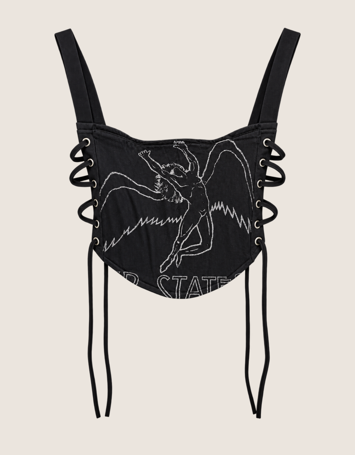 led zeppelin reworked cropped corset with shrug (S)
