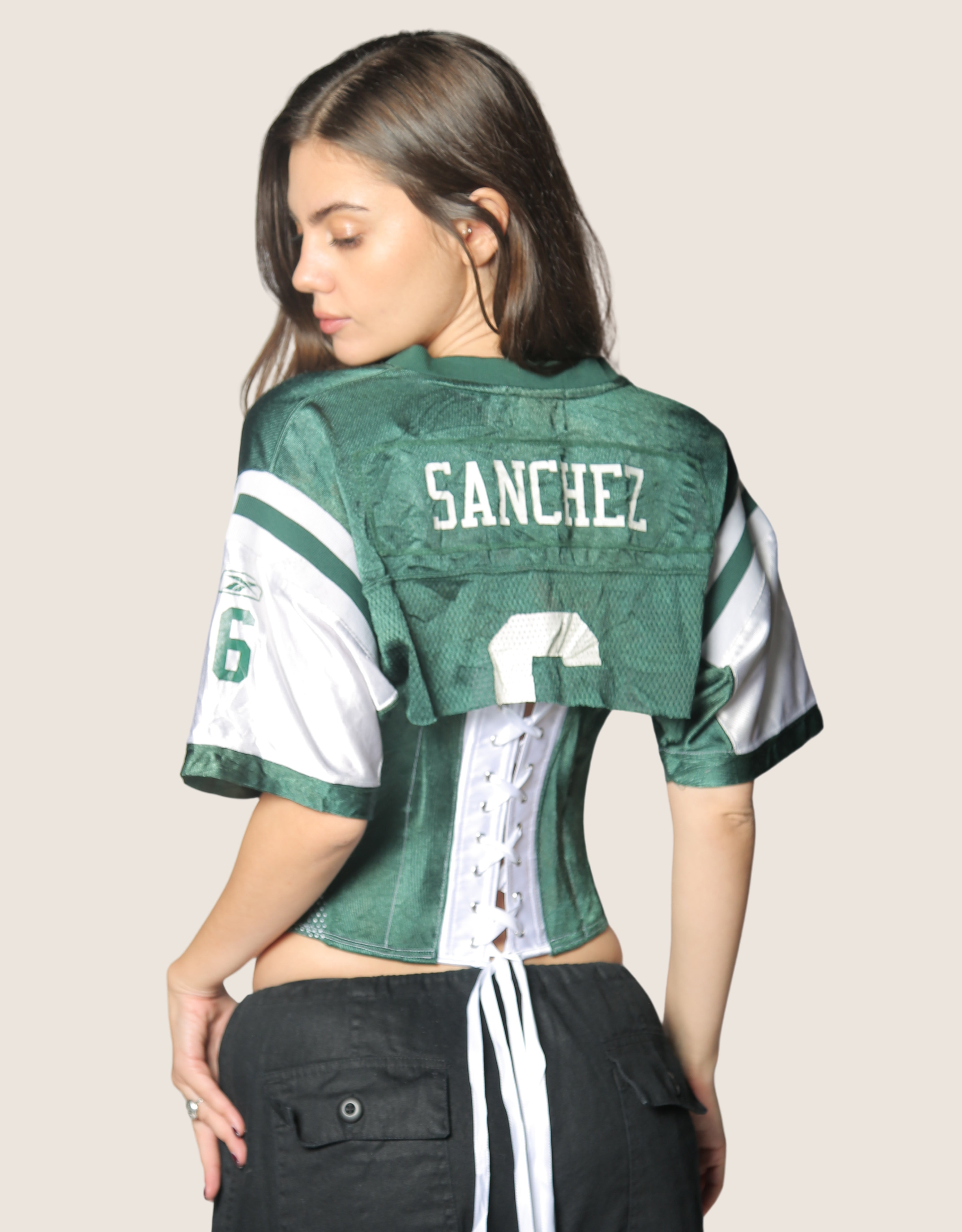 jets reworked snap corset jersey (medium)