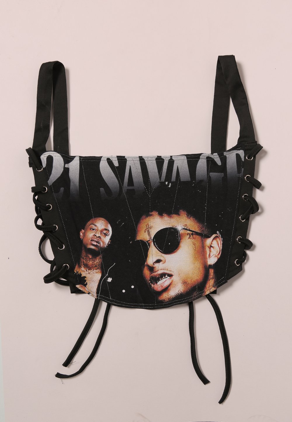 custom 21 Savage side lace up corset