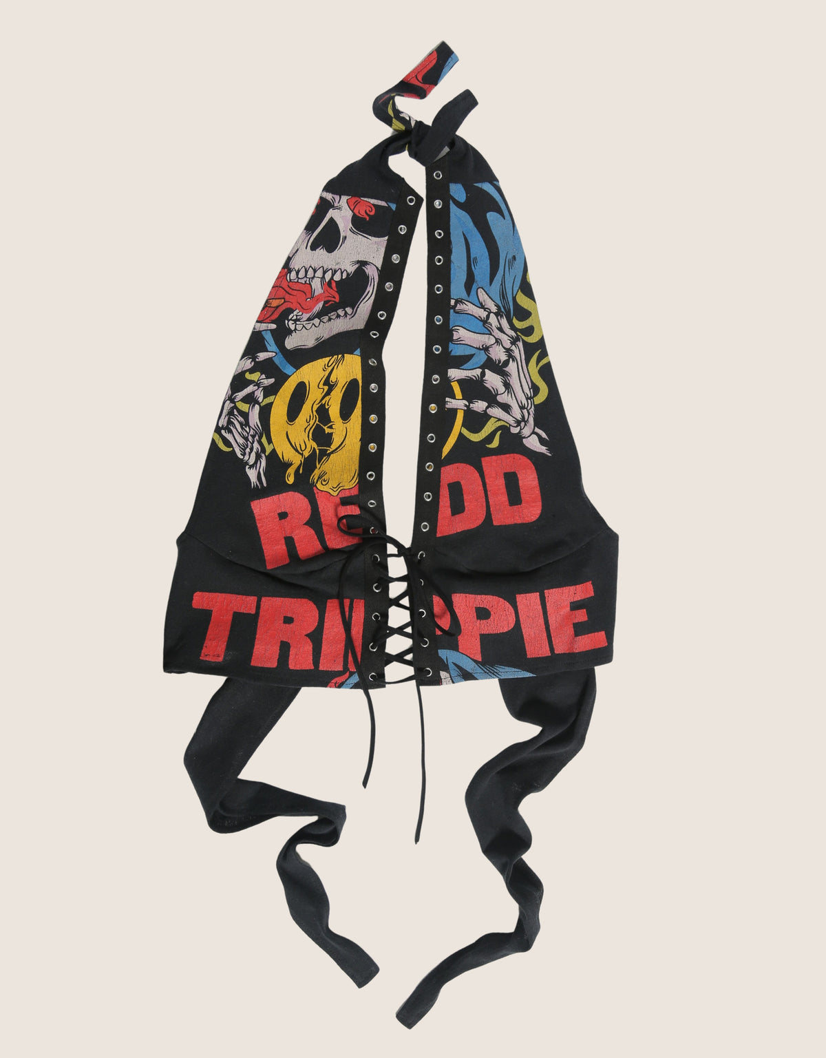trippie red plunge halter top
