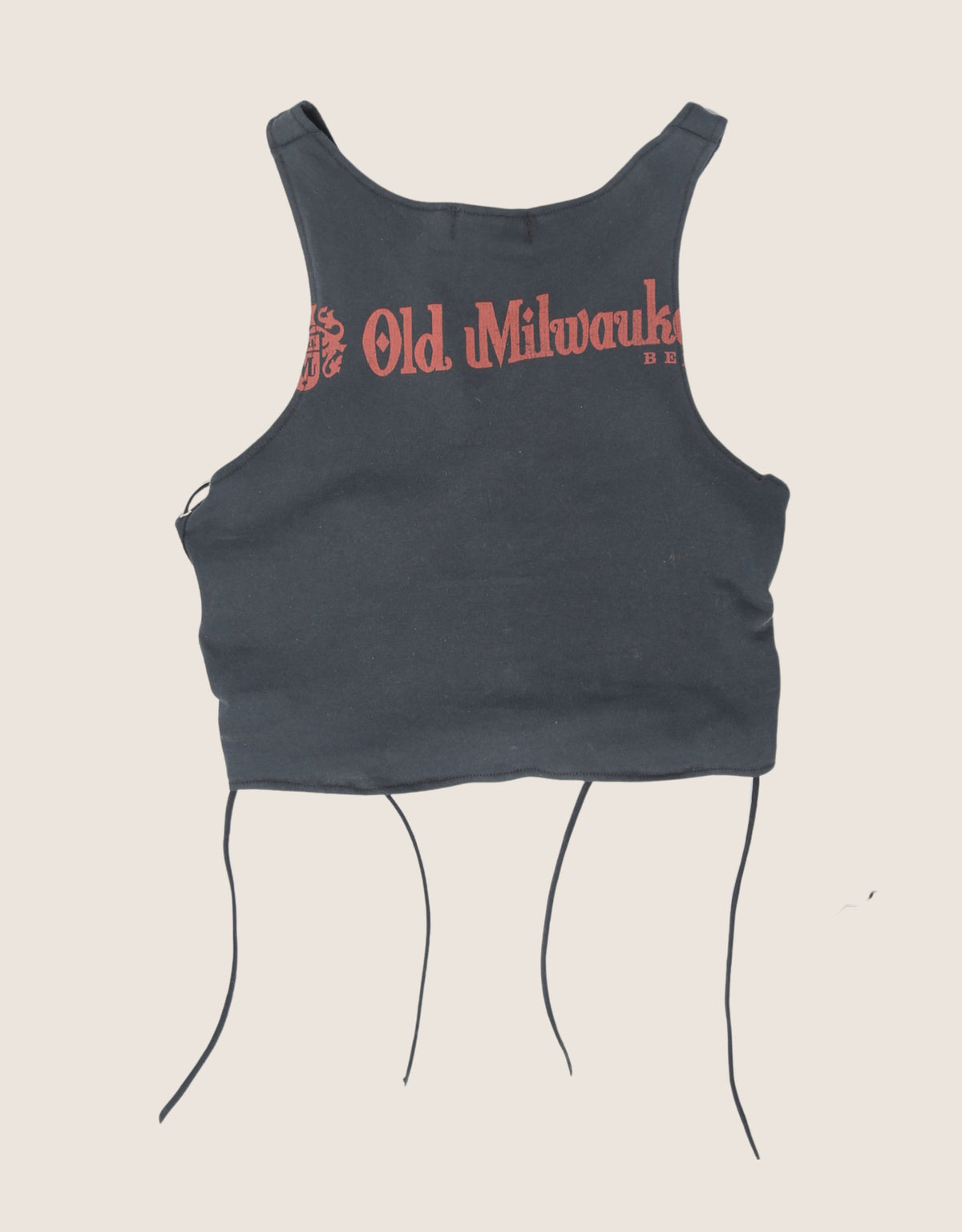 old milwaukee beer hook and lace cropped tank (S/M)
