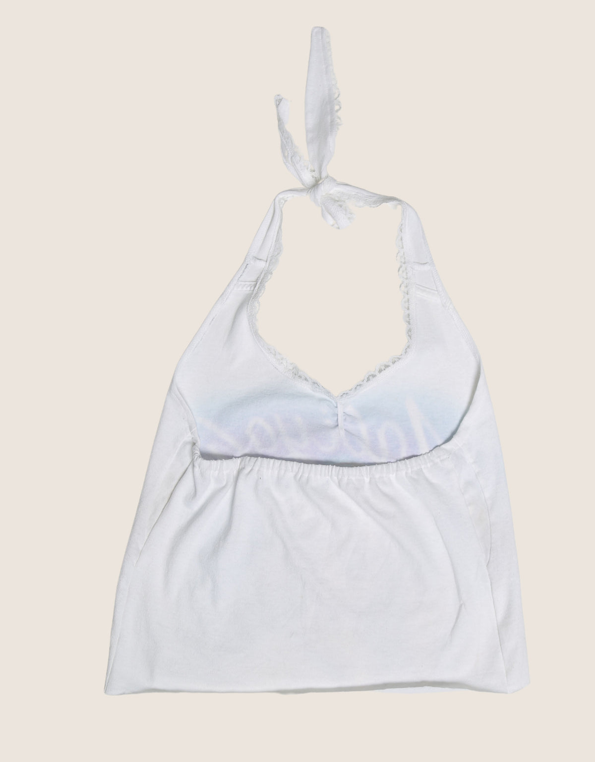 aaliyah lace trim halter top