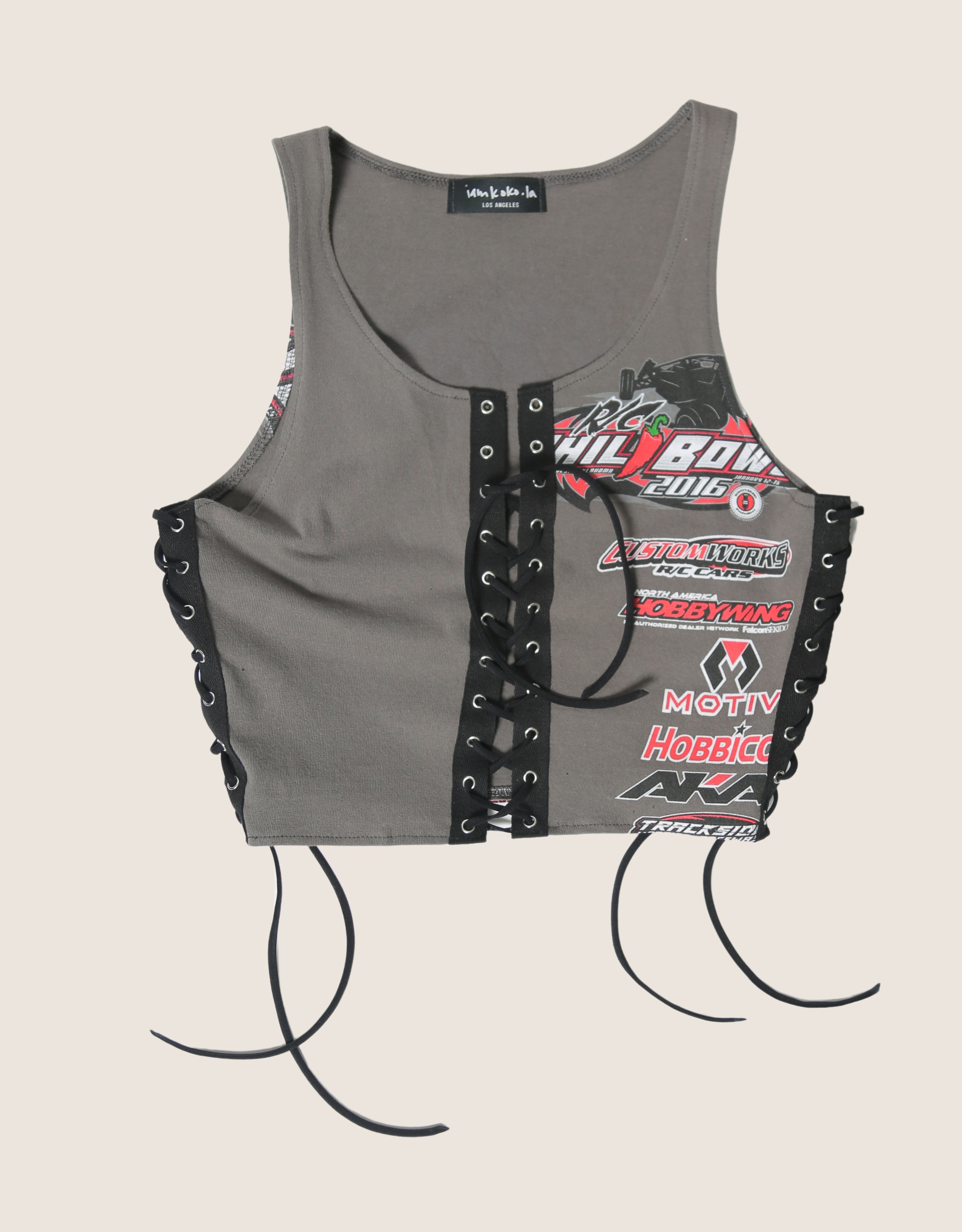 racing chill bowl all laced up reworked tank (S/M)