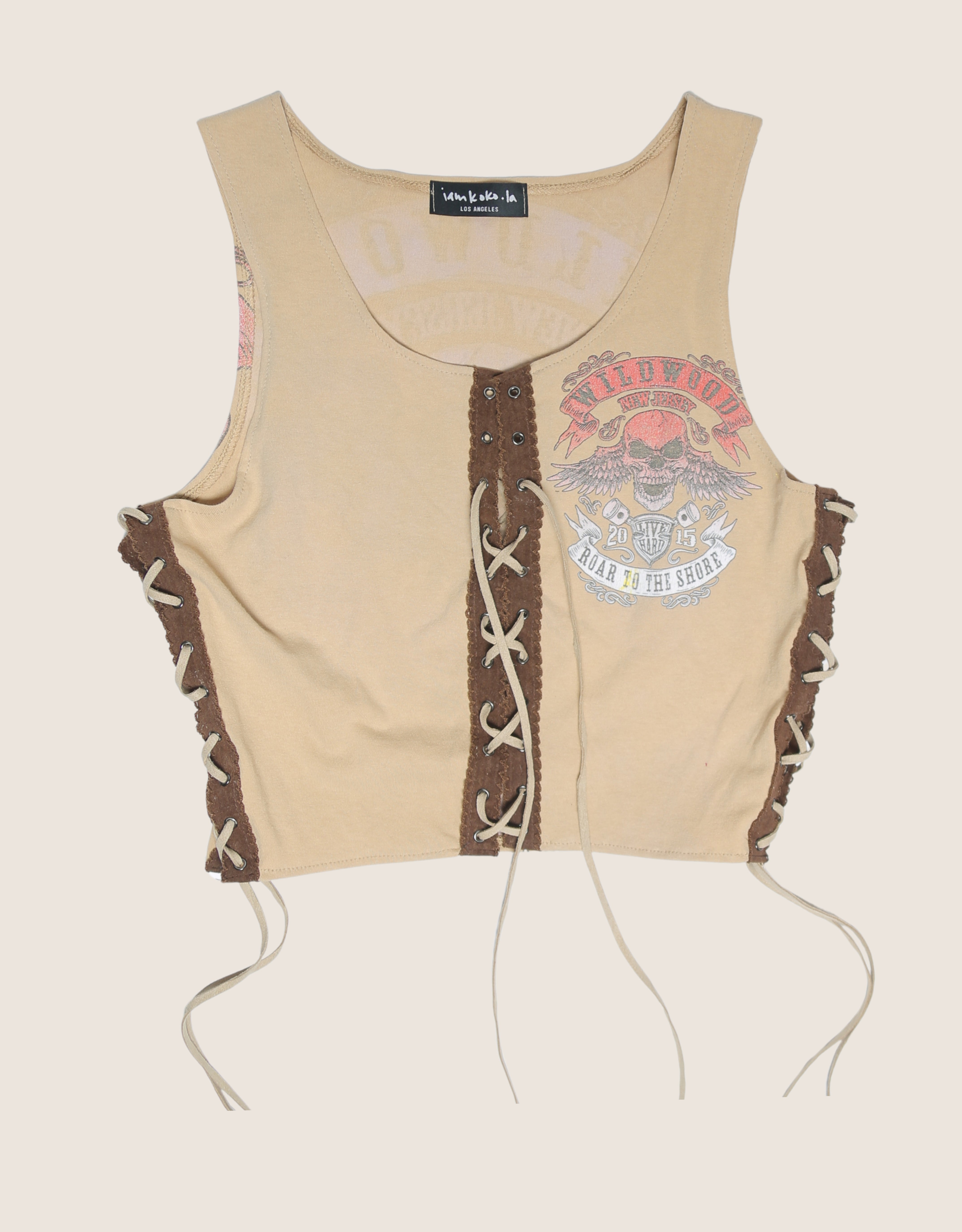 wildwood bikers all laced up reworked tank (M/L)