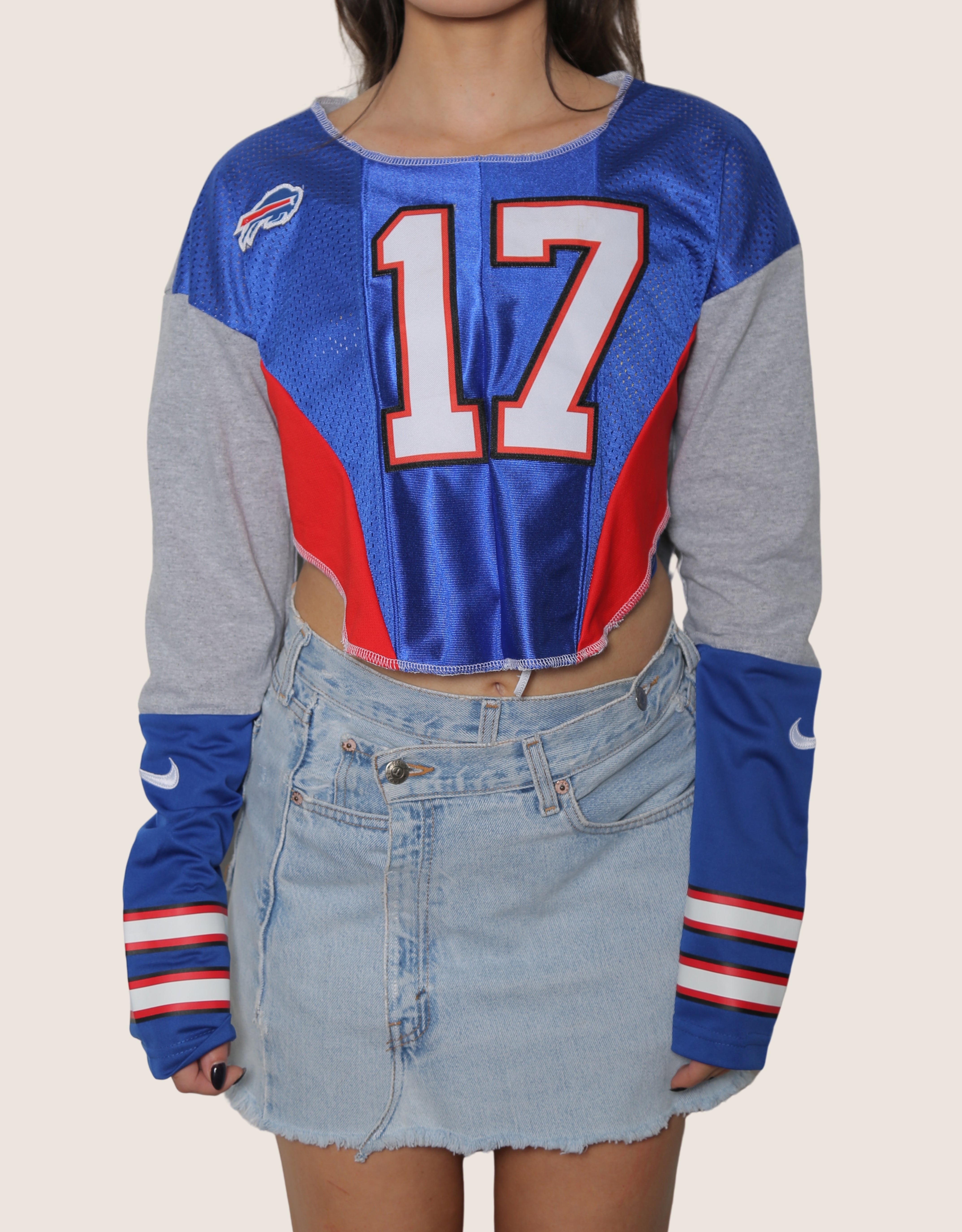bills reworked mixed jersey long sleeve